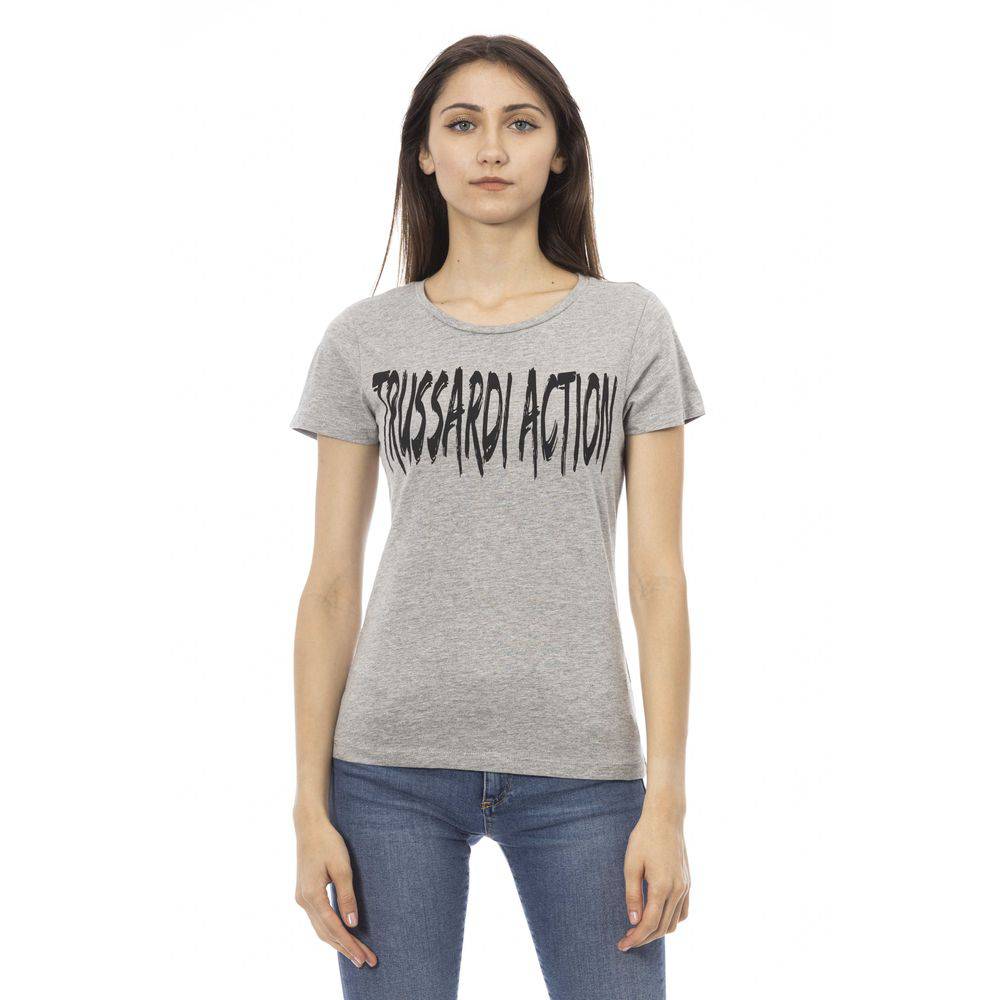 Trussardi Action Gray Cotton Women Top - ACCEXO