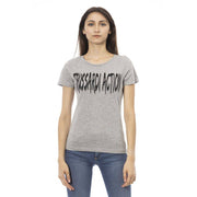 Trussardi Action Gray Cotton Women Top - ACCEXO
