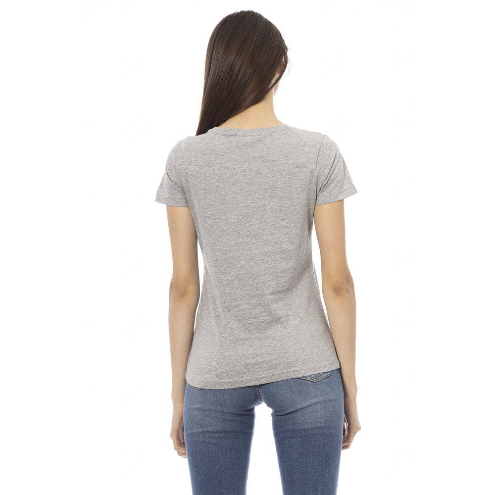 Trussardi Action Gray Cotton Women Top - ACCEXO