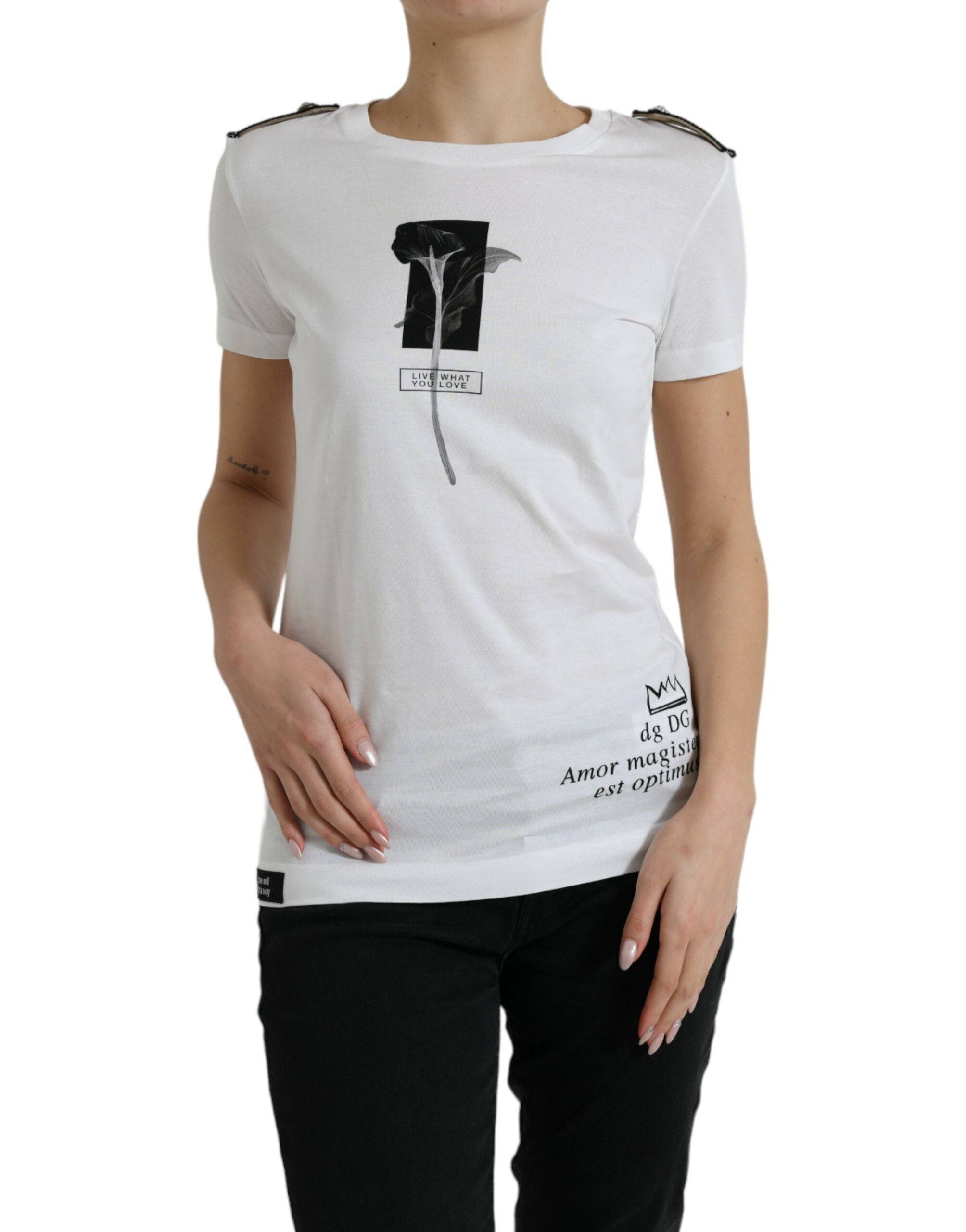 Dolce & Gabbana Elegant Monochrome Crew Neck T-Shirt - ACCEXO