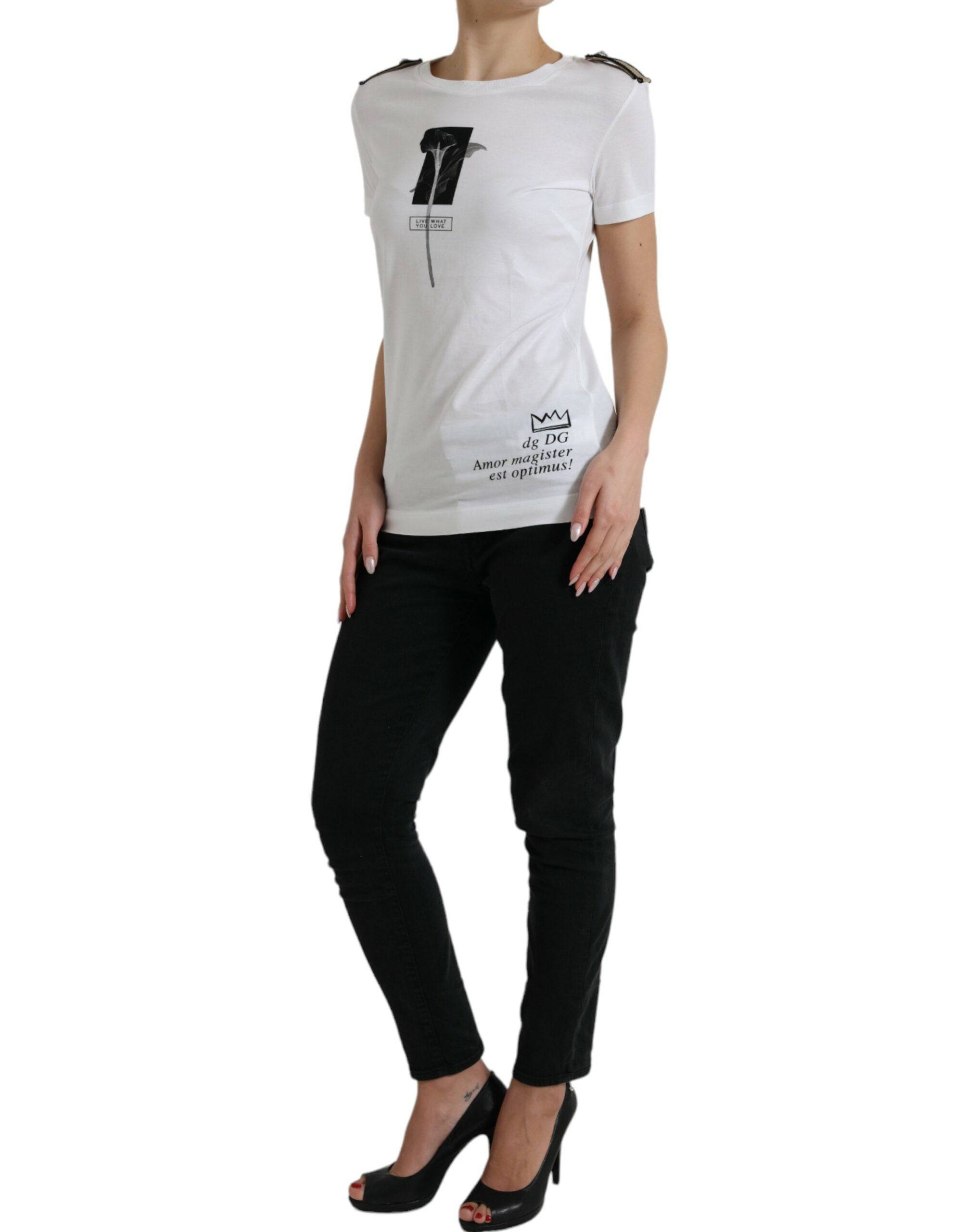 Dolce & Gabbana Elegant Monochrome Crew Neck T-Shirt - ACCEXO