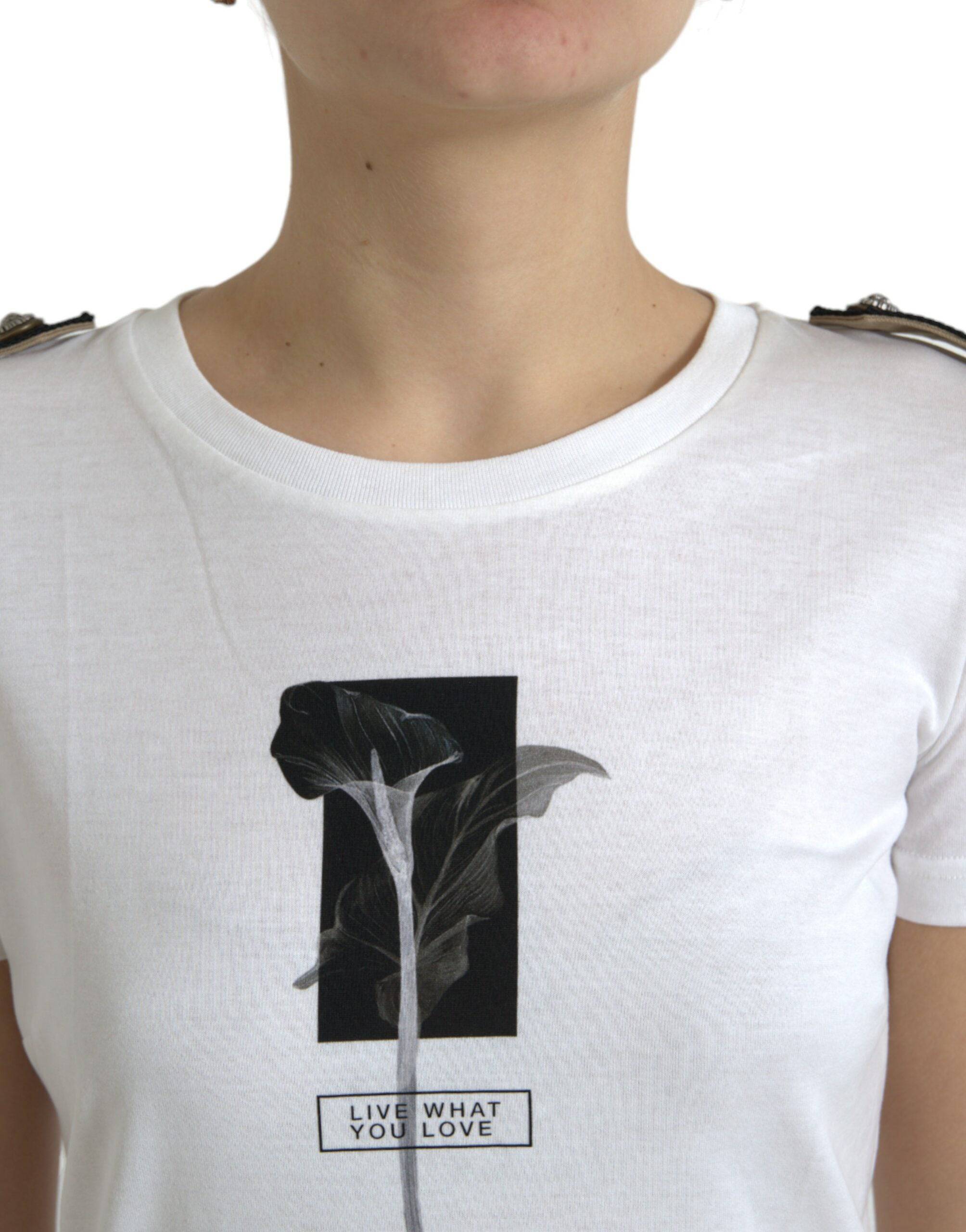 Dolce & Gabbana Elegant Monochrome Crew Neck T-Shirt - ACCEXO