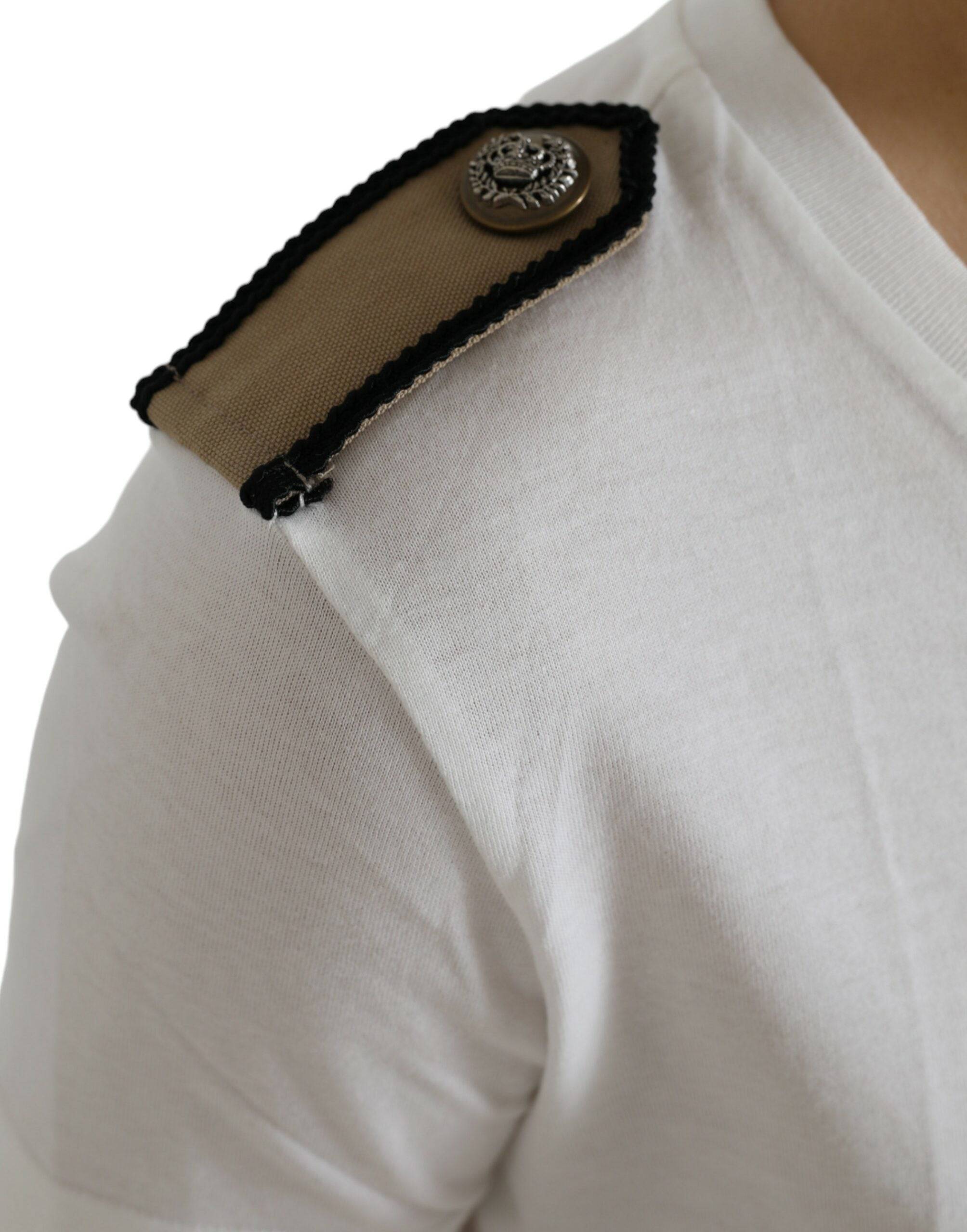 Dolce & Gabbana Elegant Monochrome Crew Neck T-Shirt - ACCEXO
