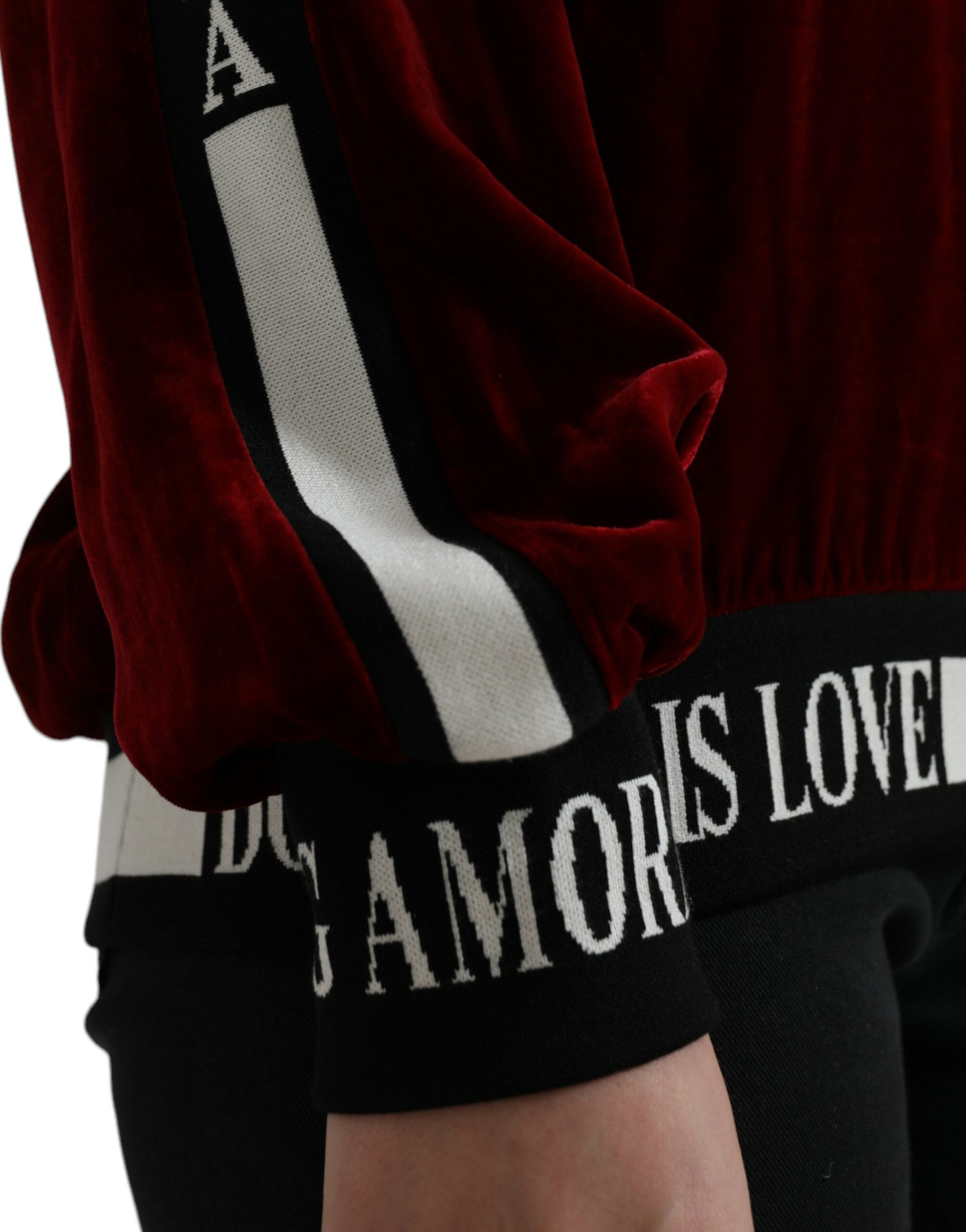 Dolce & Gabbana Elegant Burgundy Silk-Blend Sweater - ACCEXO