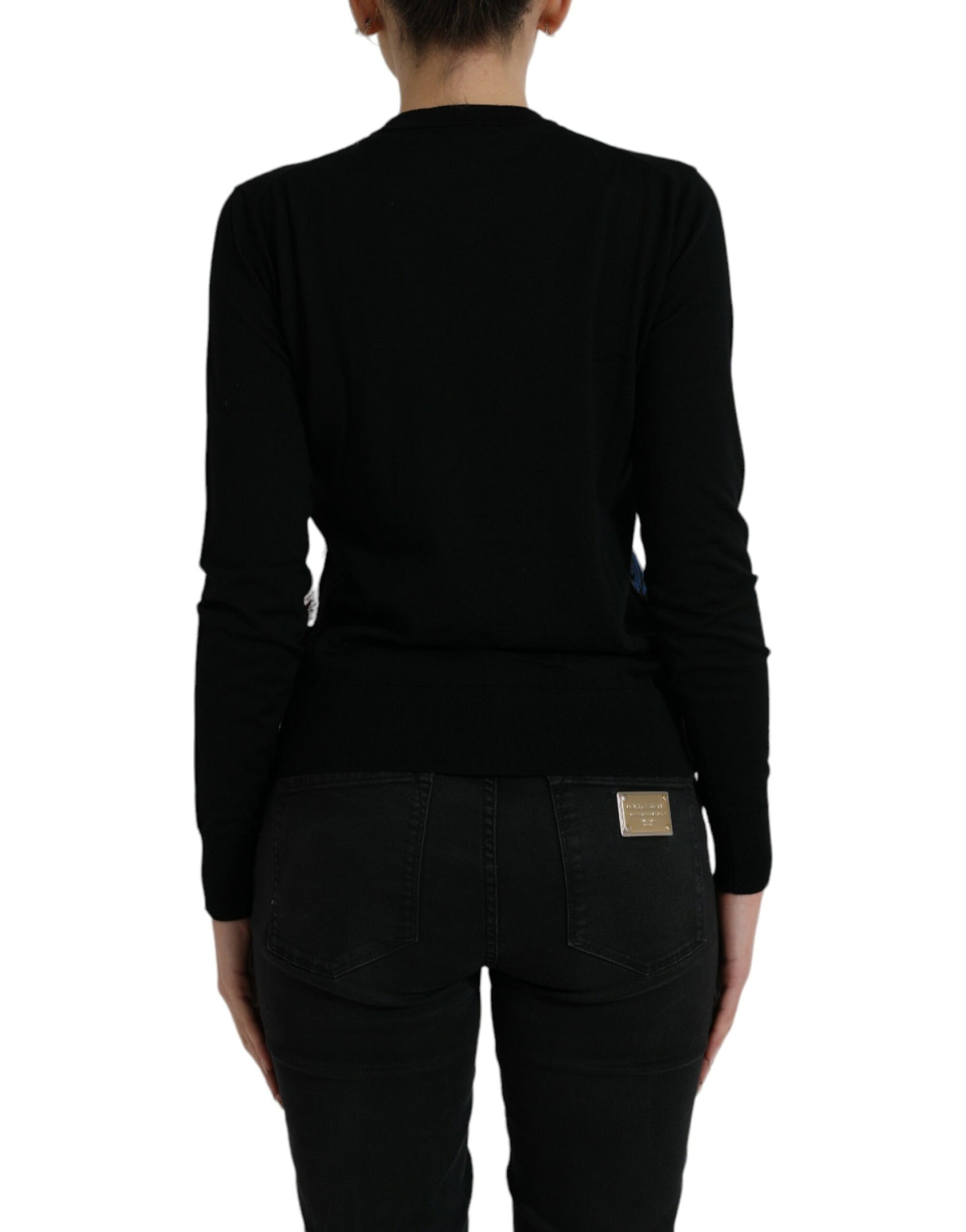 Dolce & Gabbana Elegant Wool Silk Printed Cardigan Sweater - ACCEXO