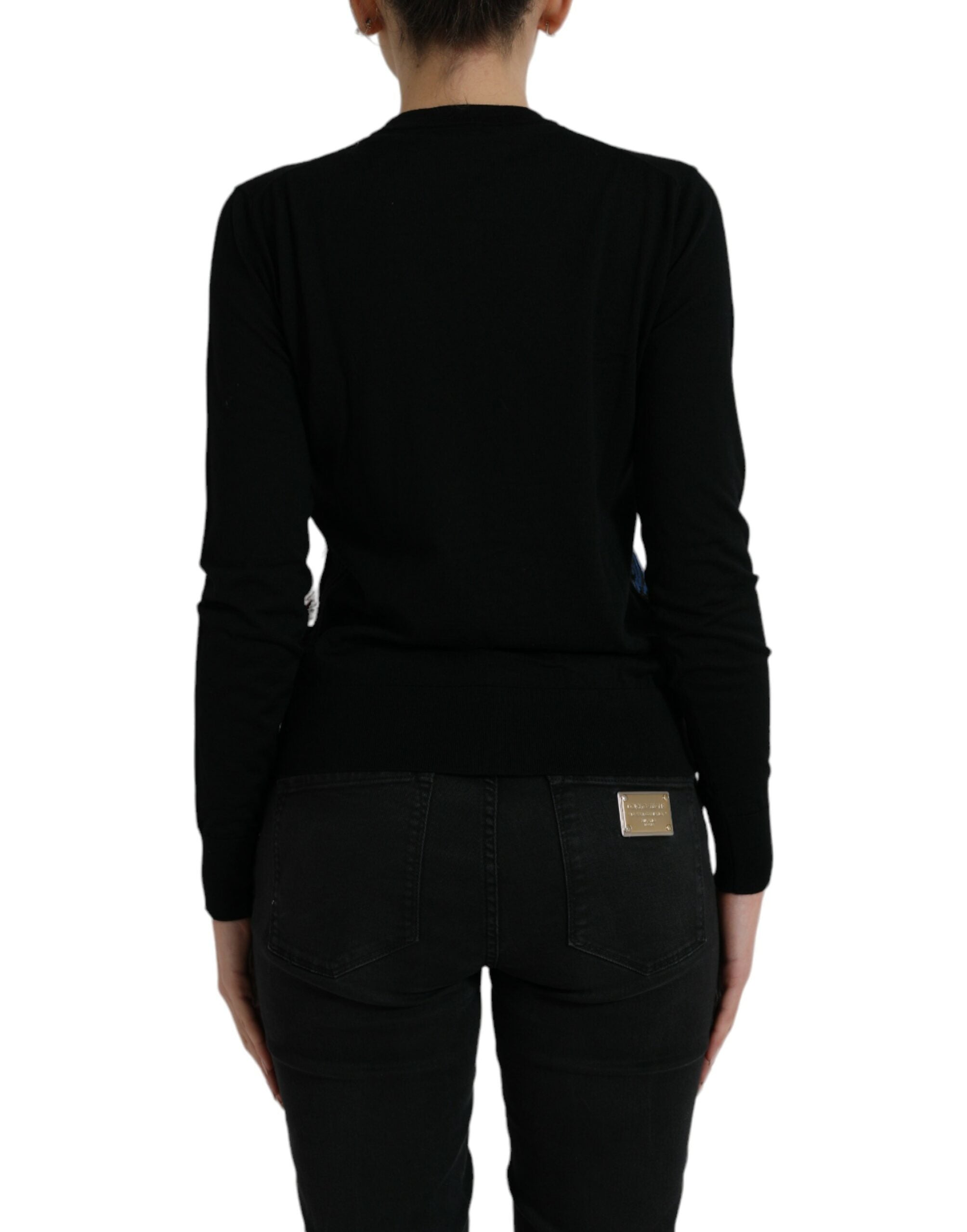 Dolce & Gabbana Elegant Wool Silk Printed Cardigan Sweater - ACCEXO