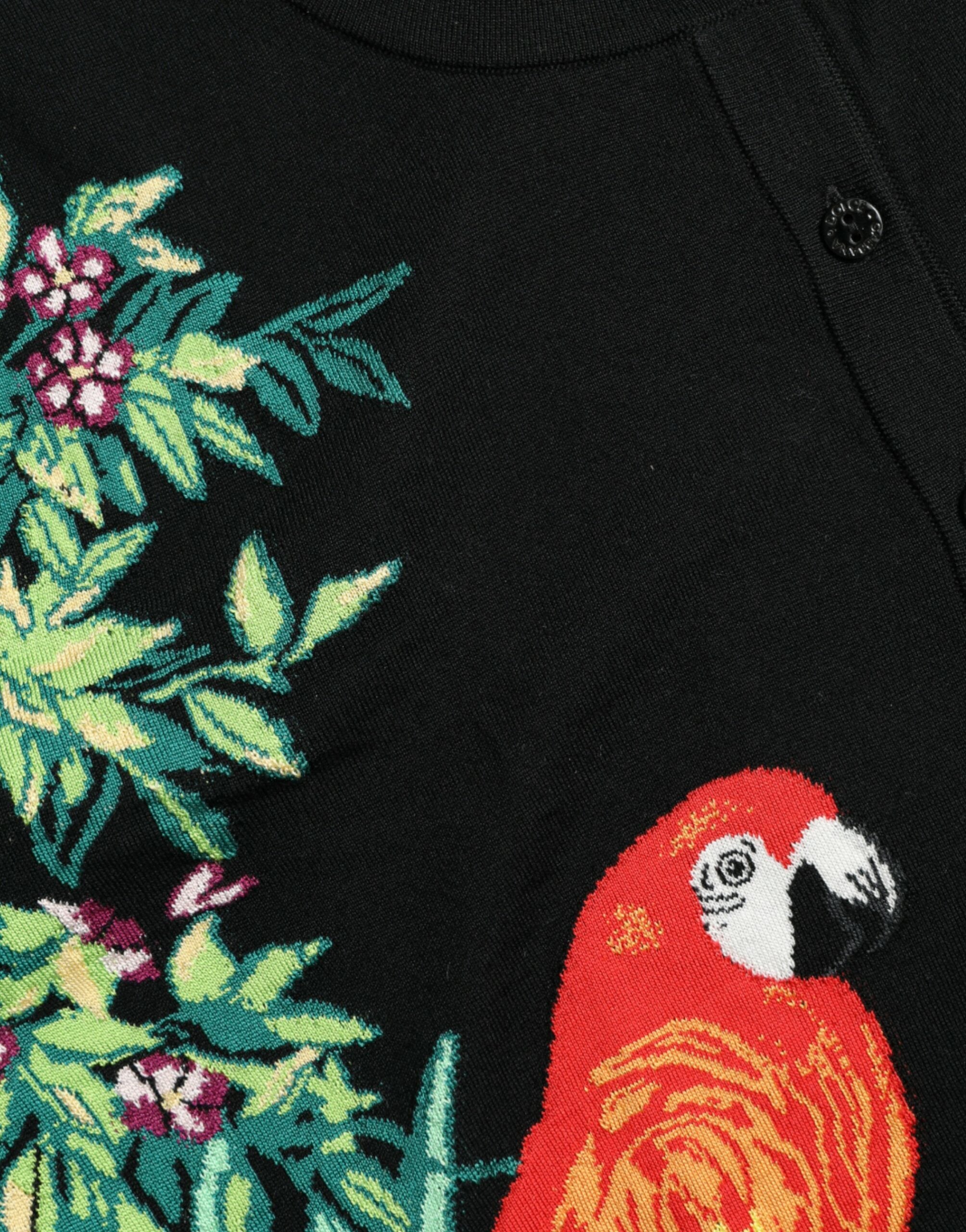 Dolce & Gabbana Elegant Wool Silk Printed Cardigan Sweater - ACCEXO