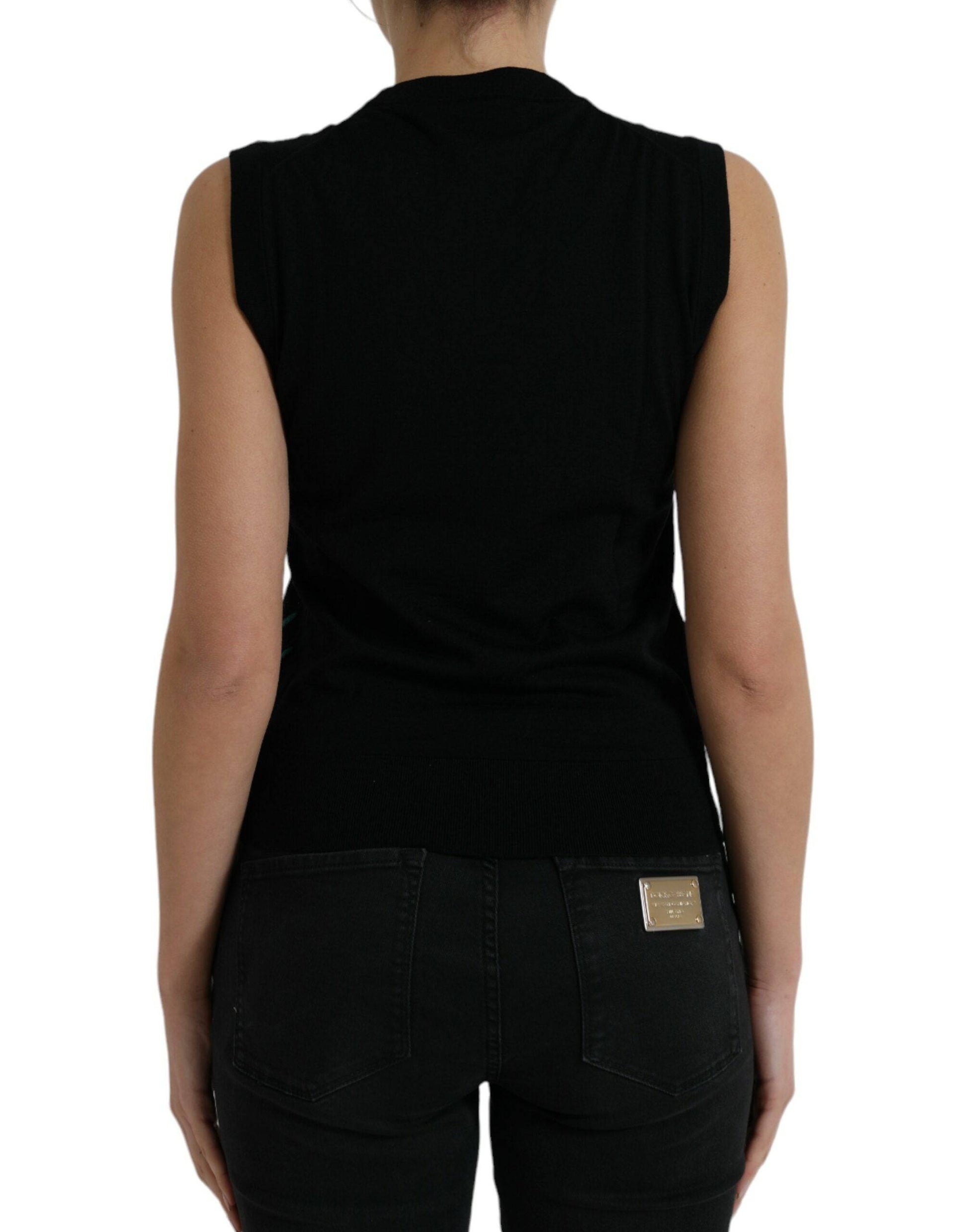 Dolce & Gabbana Elegant Jungle Print Crew Neck Tank Top - ACCEXO