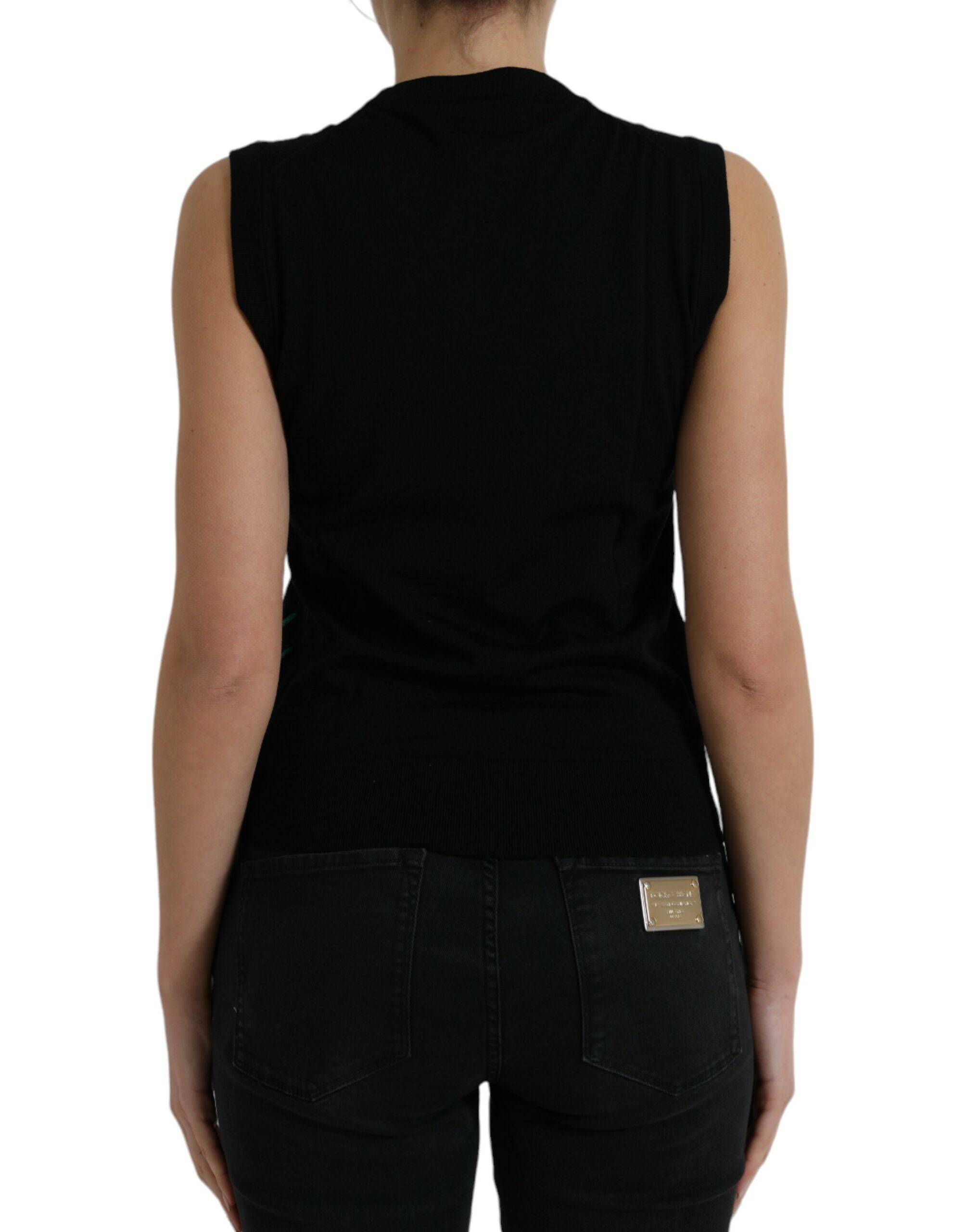 Dolce & Gabbana Elegant Jungle Print Crew Neck Tank Top - ACCEXO