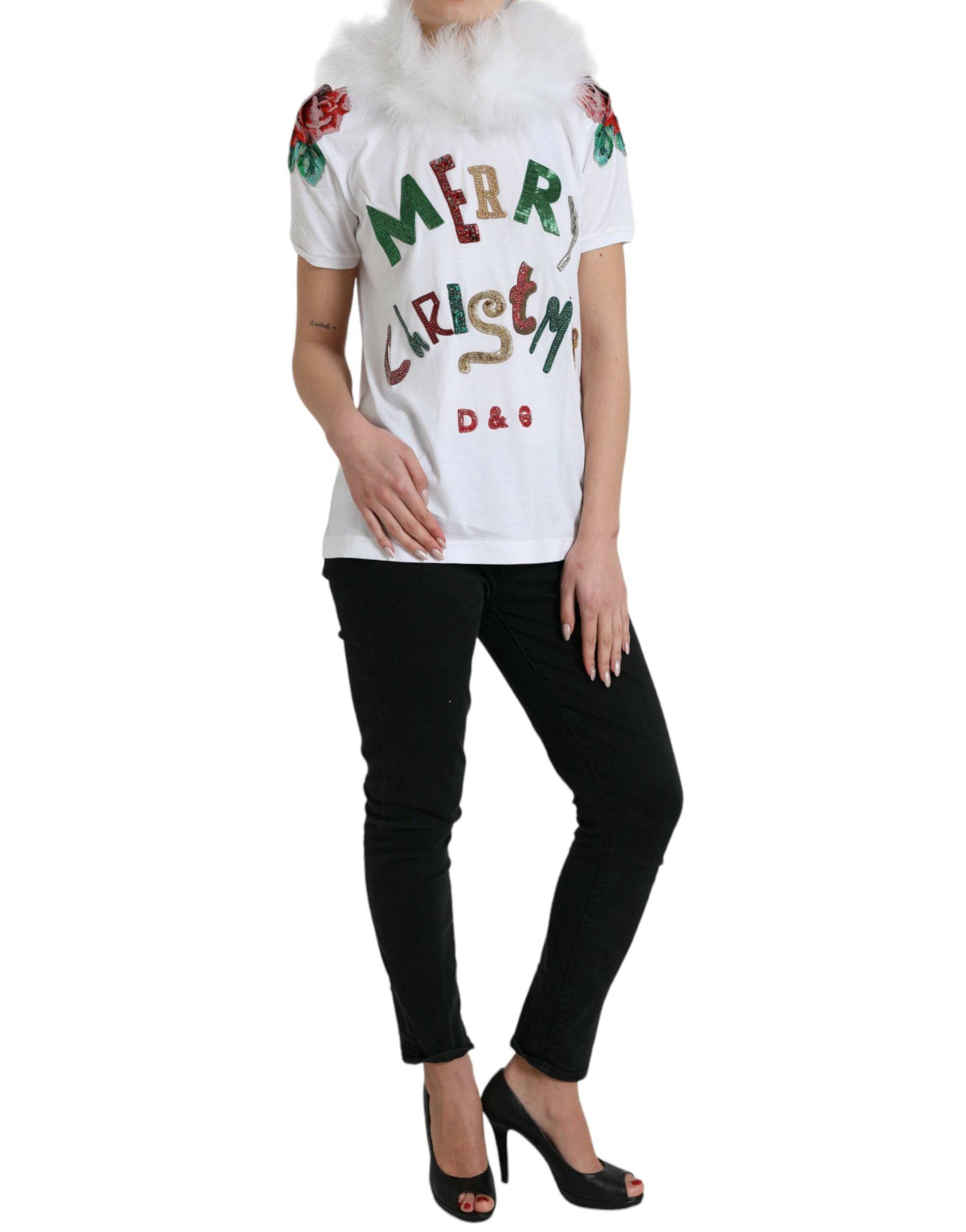 Dolce & Gabbana Elegant Sequined Cotton Tee - ACCEXO