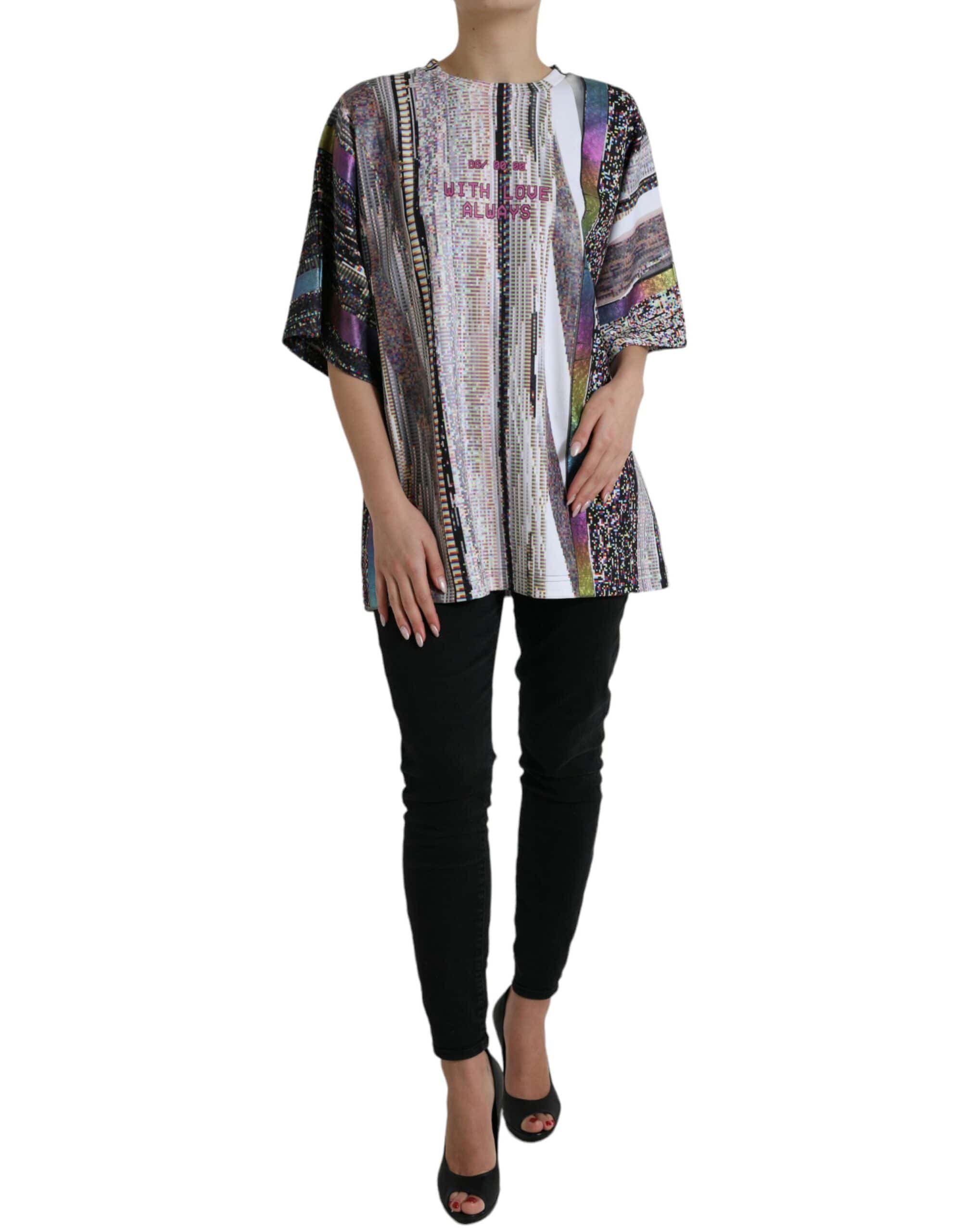 Dolce & Gabbana Chic Multicolor Round Neck Tee - ACCEXO