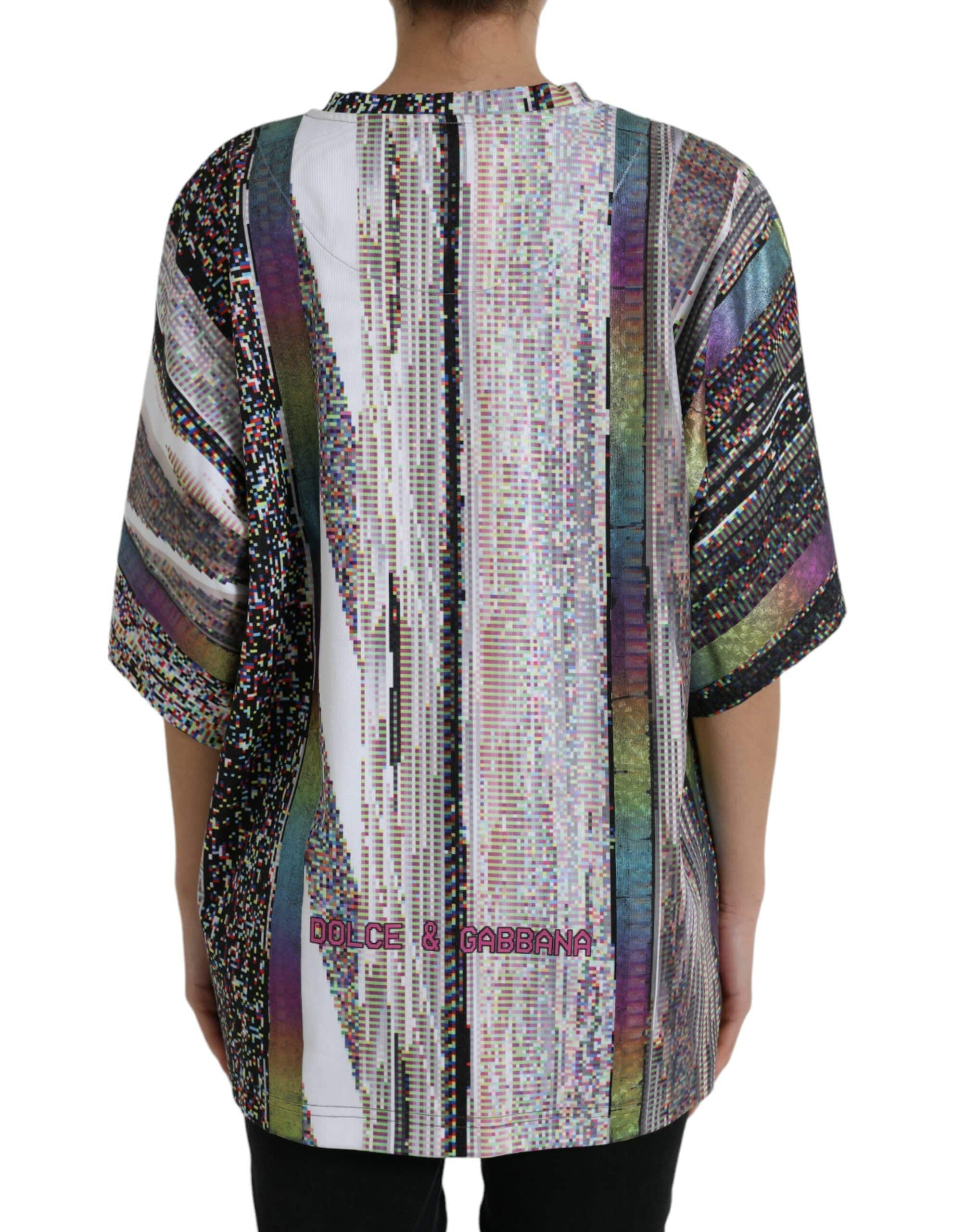 Dolce & Gabbana Chic Multicolor Round Neck Tee - ACCEXO