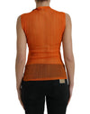 Dolce & Gabbana Chic Orange Crew Neck Tank Top