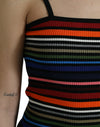 Dolce & Gabbana Chic Striped Spaghetti Strap Tank Top