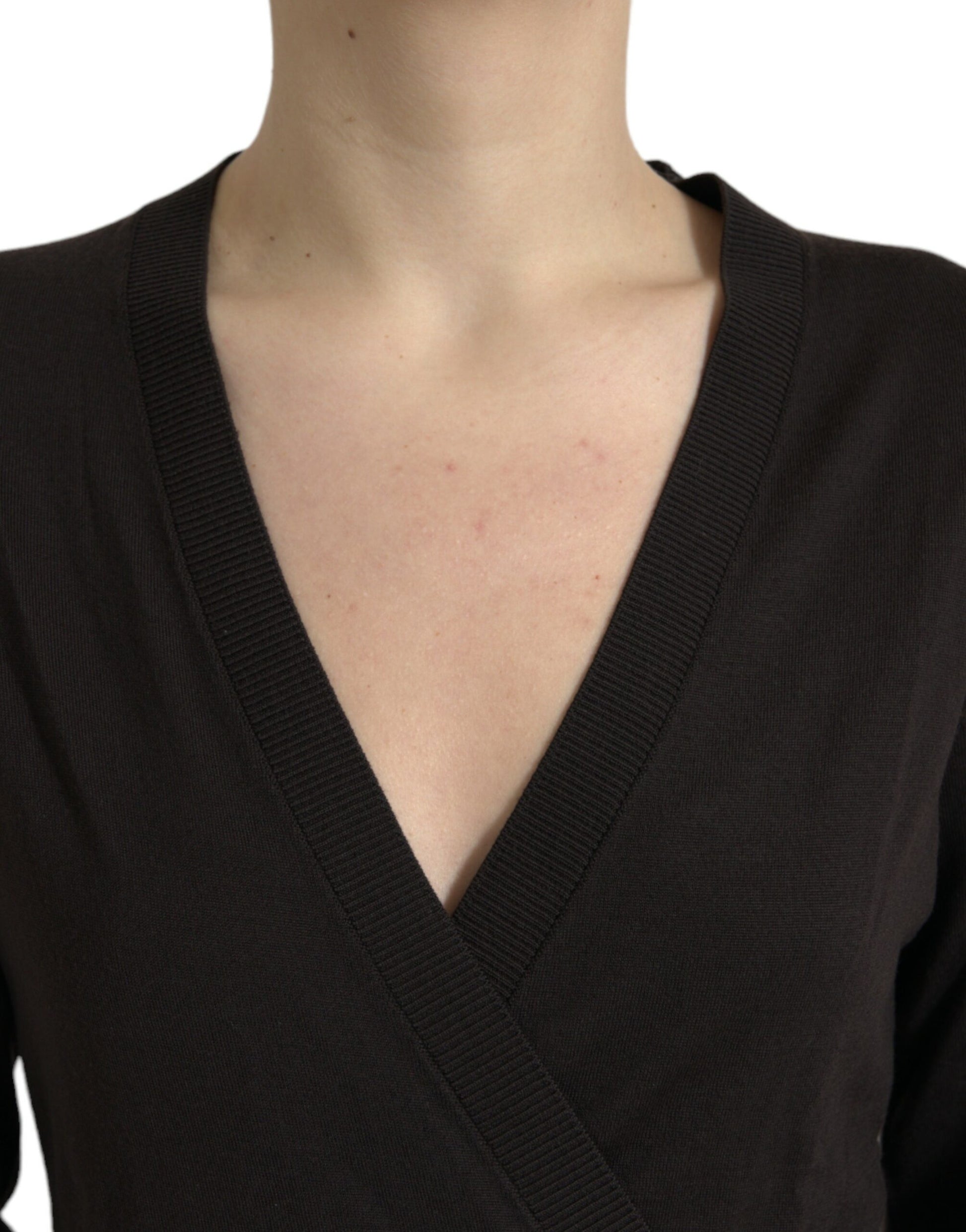 Dolce & Gabbana Elegant Black Virgin Wool Cardigan - ACCEXO
