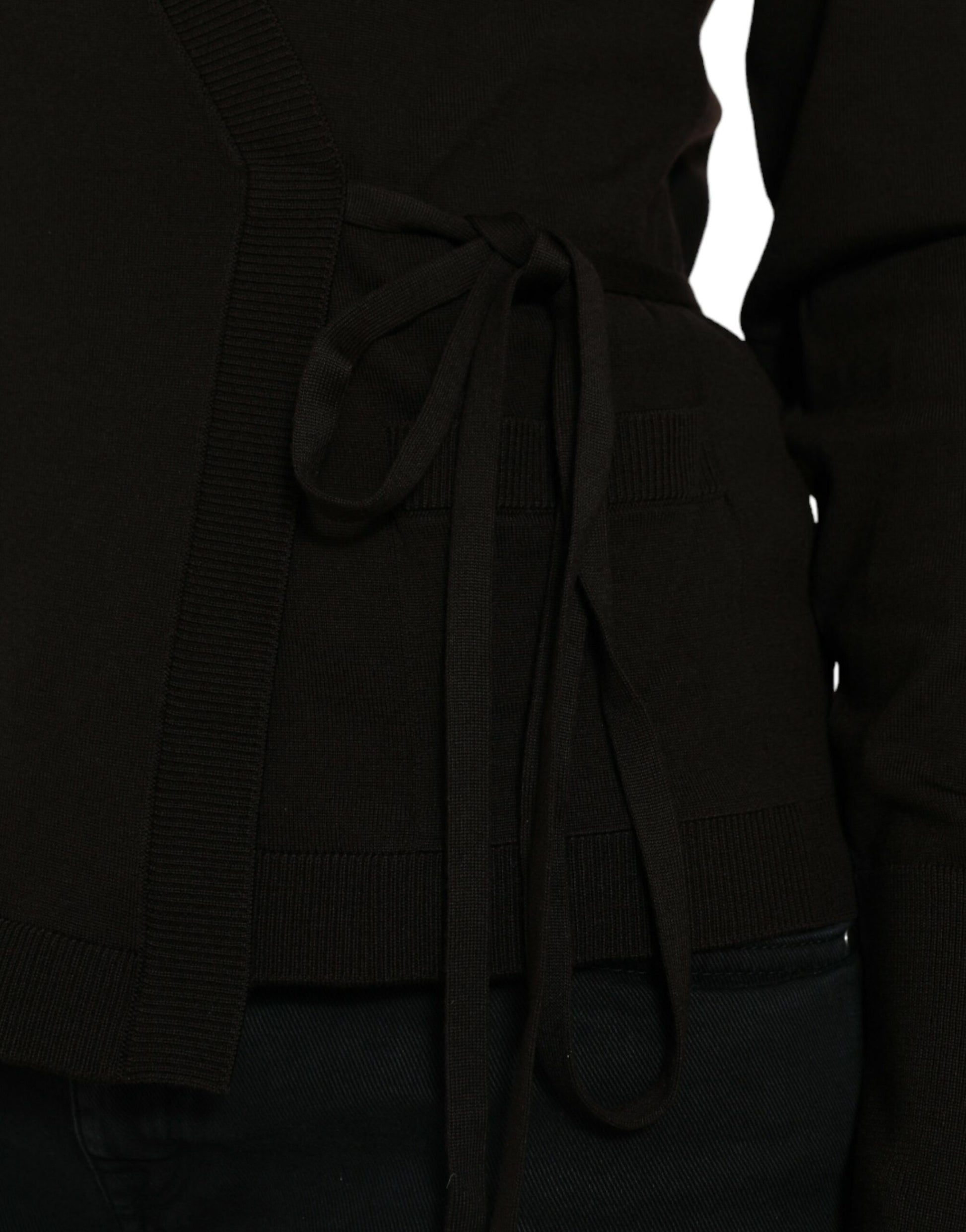 Dolce & Gabbana Elegant Black Virgin Wool Cardigan - ACCEXO