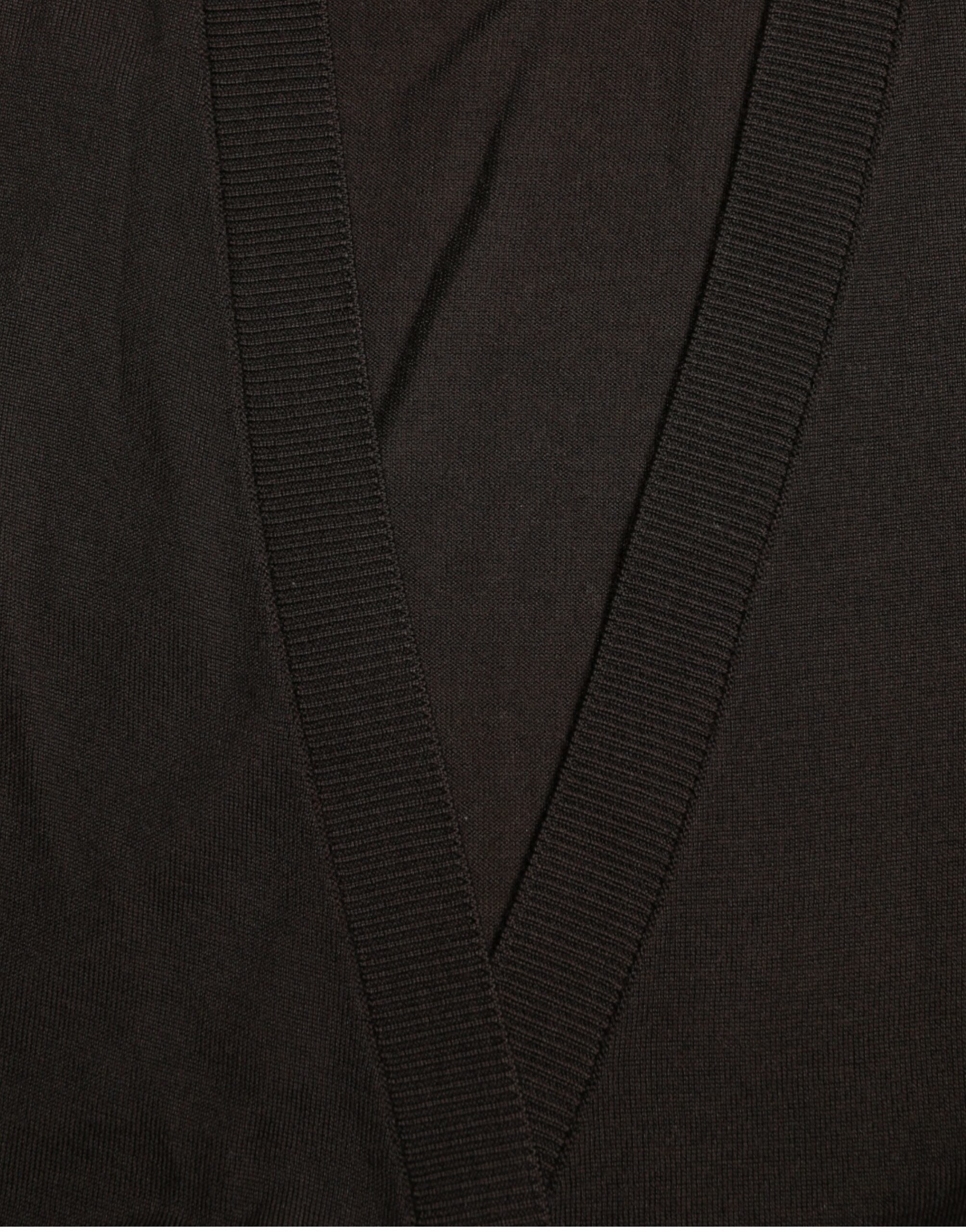 Dolce & Gabbana Elegant Black Virgin Wool Cardigan - ACCEXO