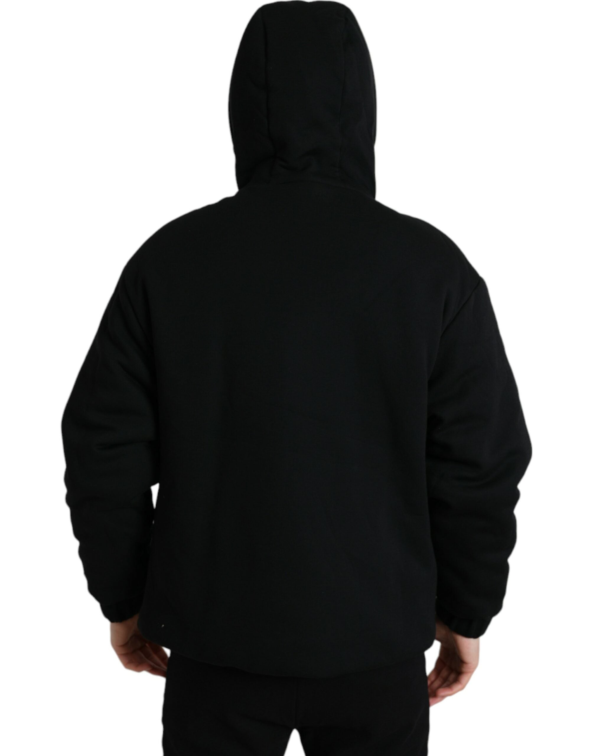 Dolce & Gabbana Elegant Black Bomber Jacket with Hood - ACCEXO