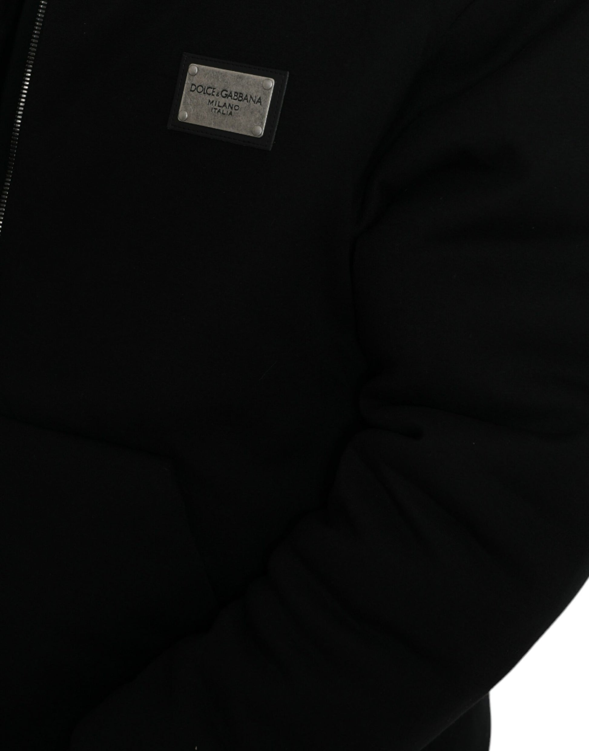 Dolce & Gabbana Elegant Black Bomber Jacket with Hood - ACCEXO