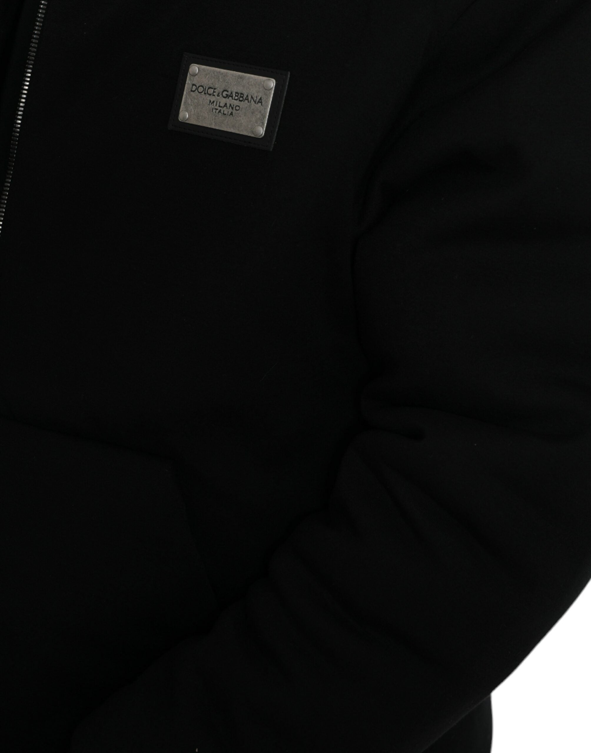 Dolce & Gabbana Elegant Black Bomber Jacket with Hood - ACCEXO