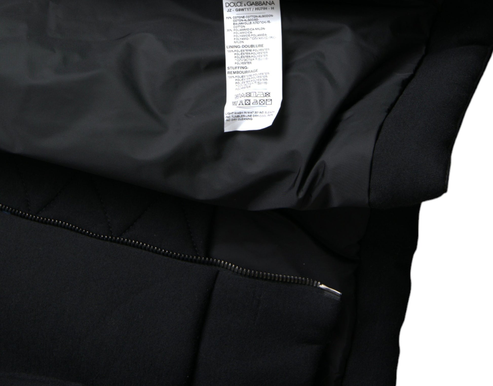 Dolce & Gabbana Elegant Black Bomber Jacket with Hood - ACCEXO