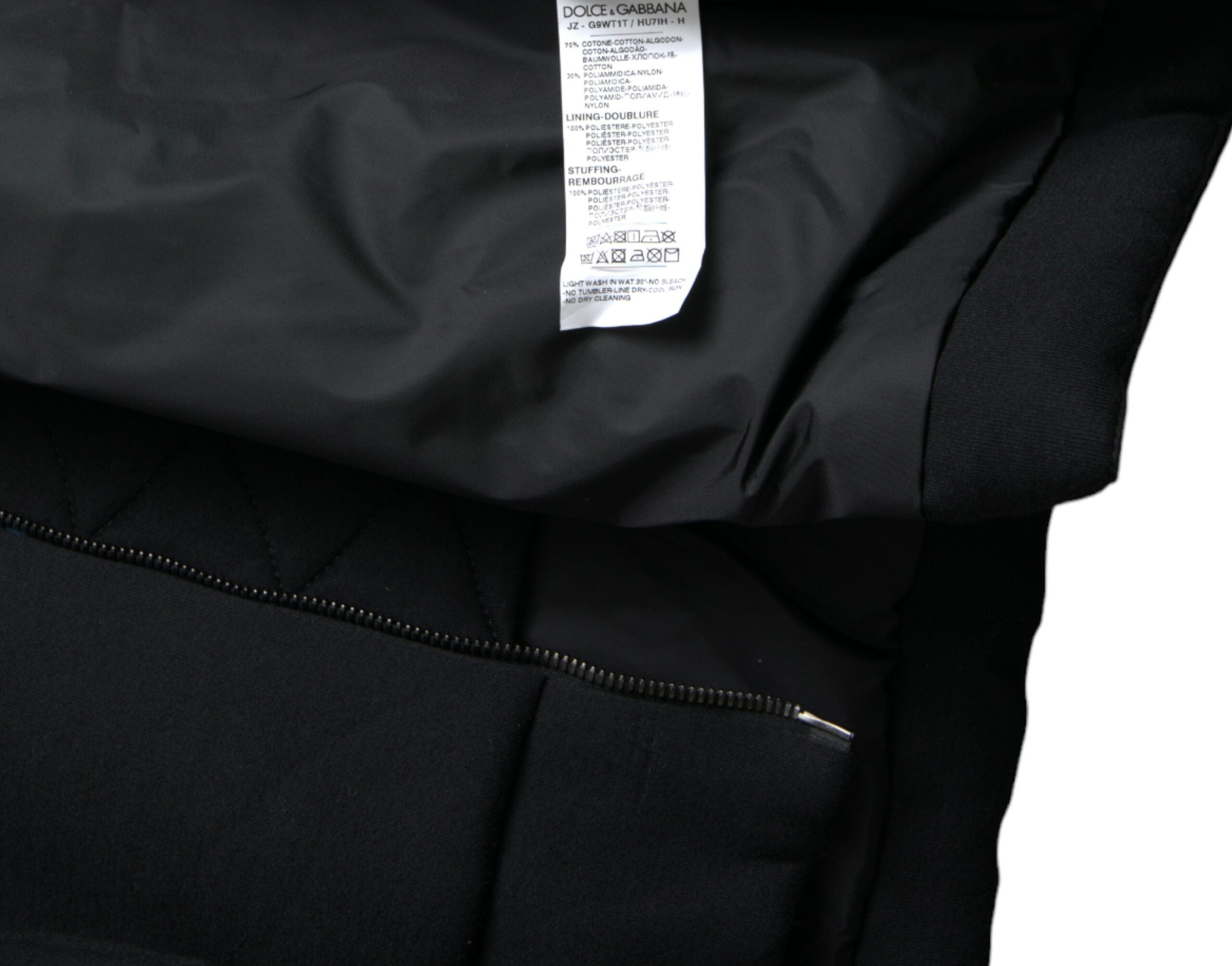 Dolce & Gabbana Elegant Black Bomber Jacket with Hood - ACCEXO