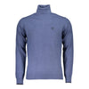 North Sails Elegant Blue Turtleneck Sweater with Embroidery