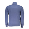 North Sails Elegant Blue Turtleneck Sweater with Embroidery