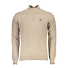 North Sails Elegant Beige Turtleneck Sweater with Half Zip