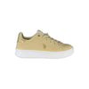 U.S. POLO ASSN. Chic Beige Lace-Up Sneakers with Contrast Accents