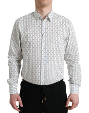 Dolce & Gabbana Elegant White Cotton Slim Fit Dress Shirt - ACCEXO