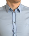 Dolce & Gabbana Elegant Slim Fit Sky Blue Dress Shirt