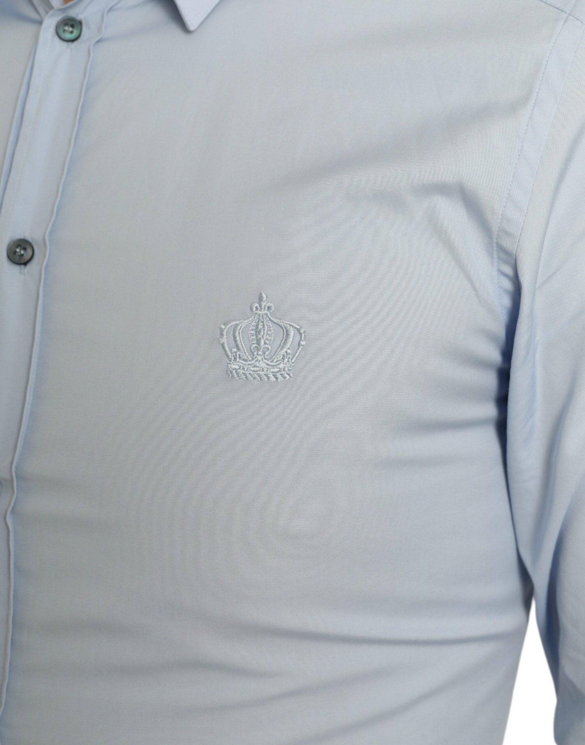 Dolce & Gabbana Elegant Slim Fit Sky Blue Dress Shirt - ACCEXO