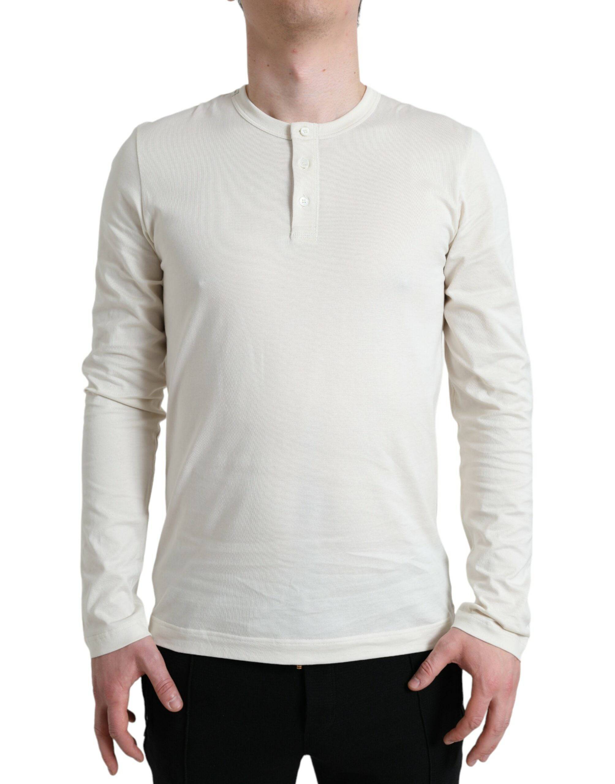 Dolce & Gabbana Elegant Off White Cotton Sweater - ACCEXO