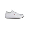 Tommy Hilfiger Sleek White Lace-Up Sneakers with Contrast Detail