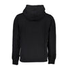 Calvin Klein Sleek Black Cotton Hoodie with Logo Print