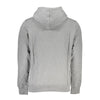 Calvin Klein Chic Gray Hooded Sweatshirt with Central Pocket