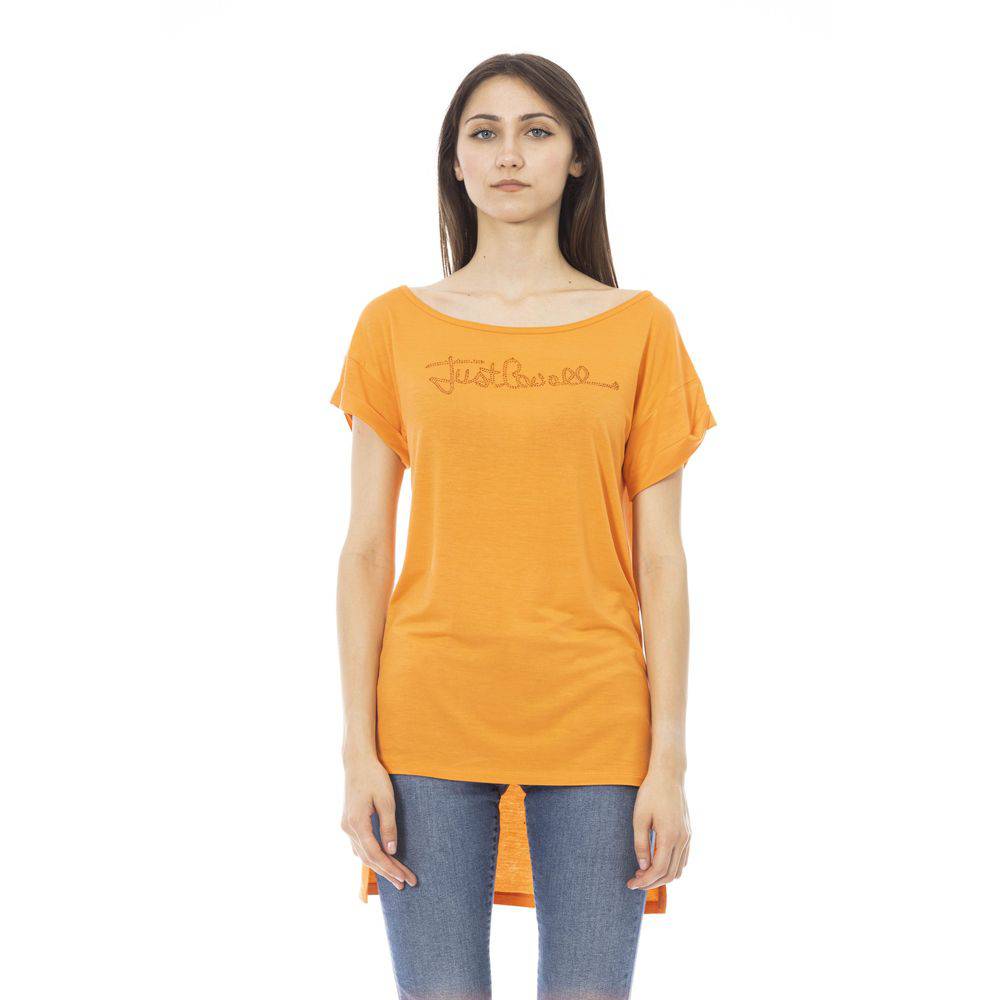 Just Cavalli Orange Cotton Women T-Shirt - ACCEXO