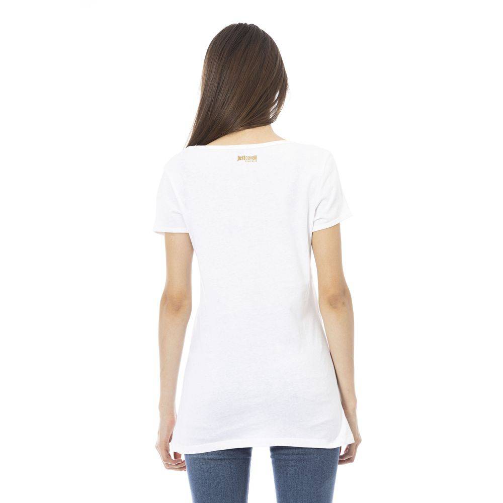 Just Cavalli White Cotton Women T-Shirt - ACCEXO