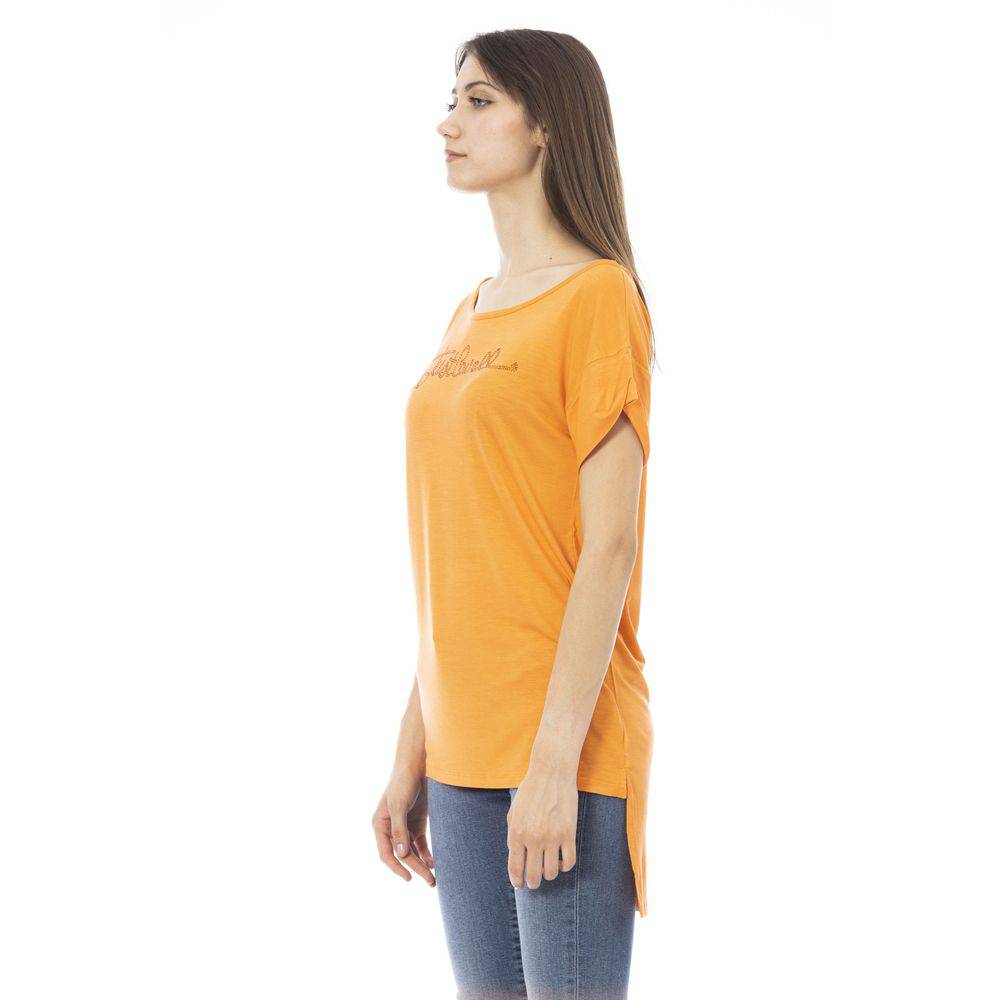 Just Cavalli Orange Cotton Women T-Shirt - ACCEXO