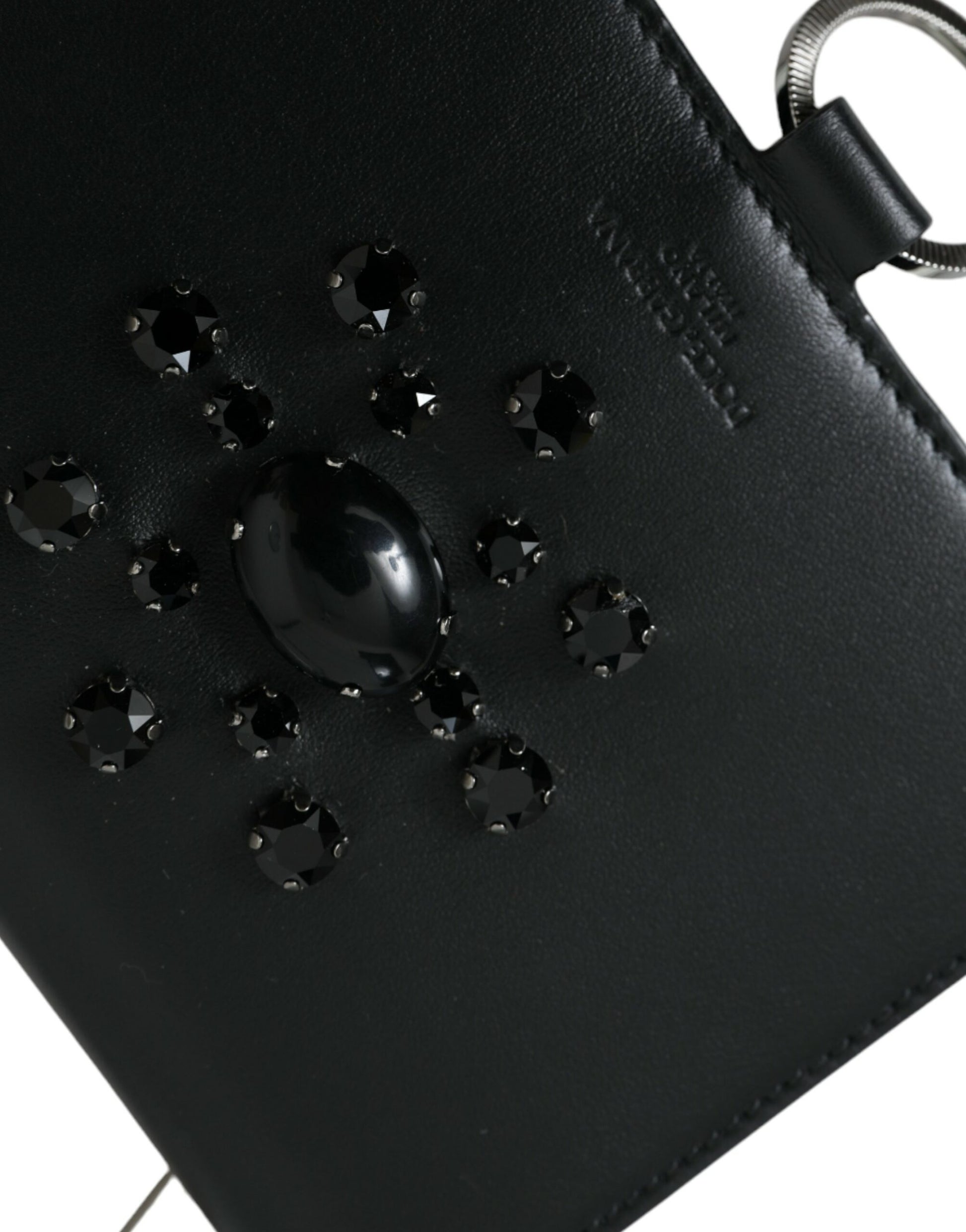 Dolce & Gabbana Elegant Crystal-Embellished Leather Card Holder - ACCEXO