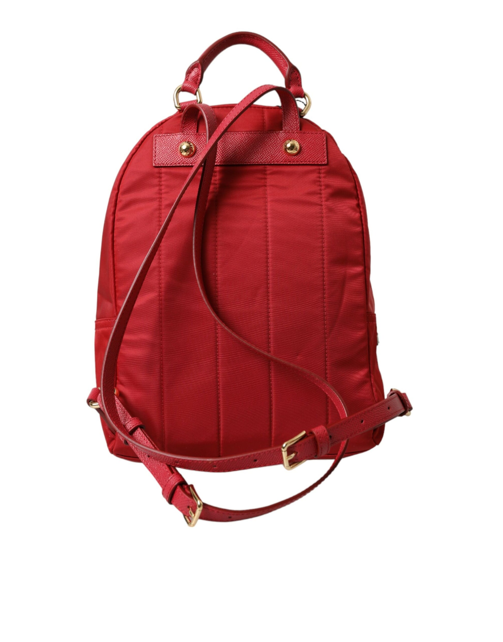 Dolce & Gabbana Embellished Red Backpack with Gold Detailing - ACCEXO