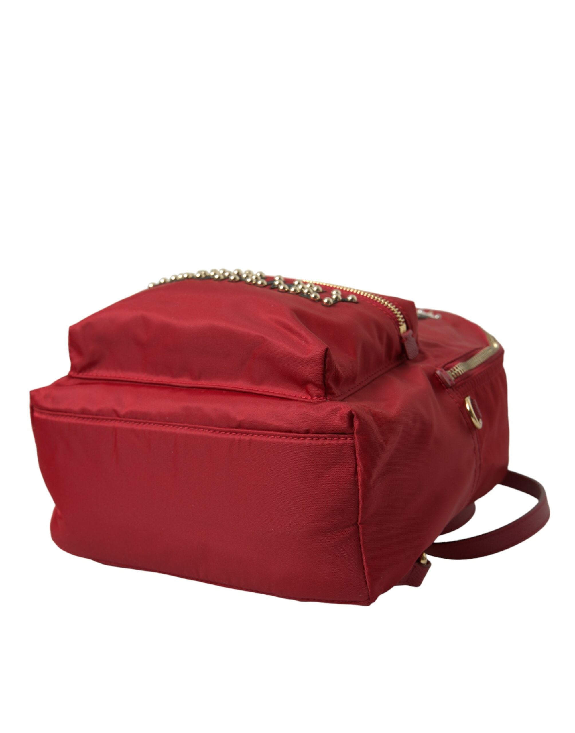 Dolce & Gabbana Embellished Red Backpack with Gold Detailing - ACCEXO