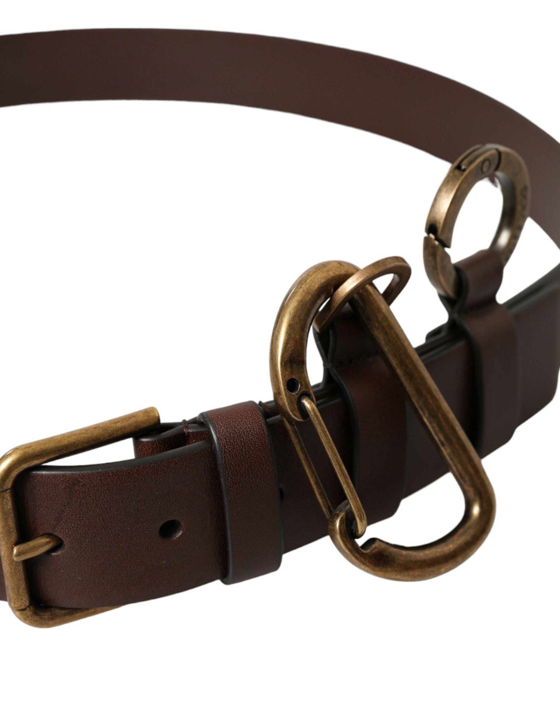 Dolce & Gabbana Elegant Calf Leather Belt with Metal Buckle Closure - ACCEXO