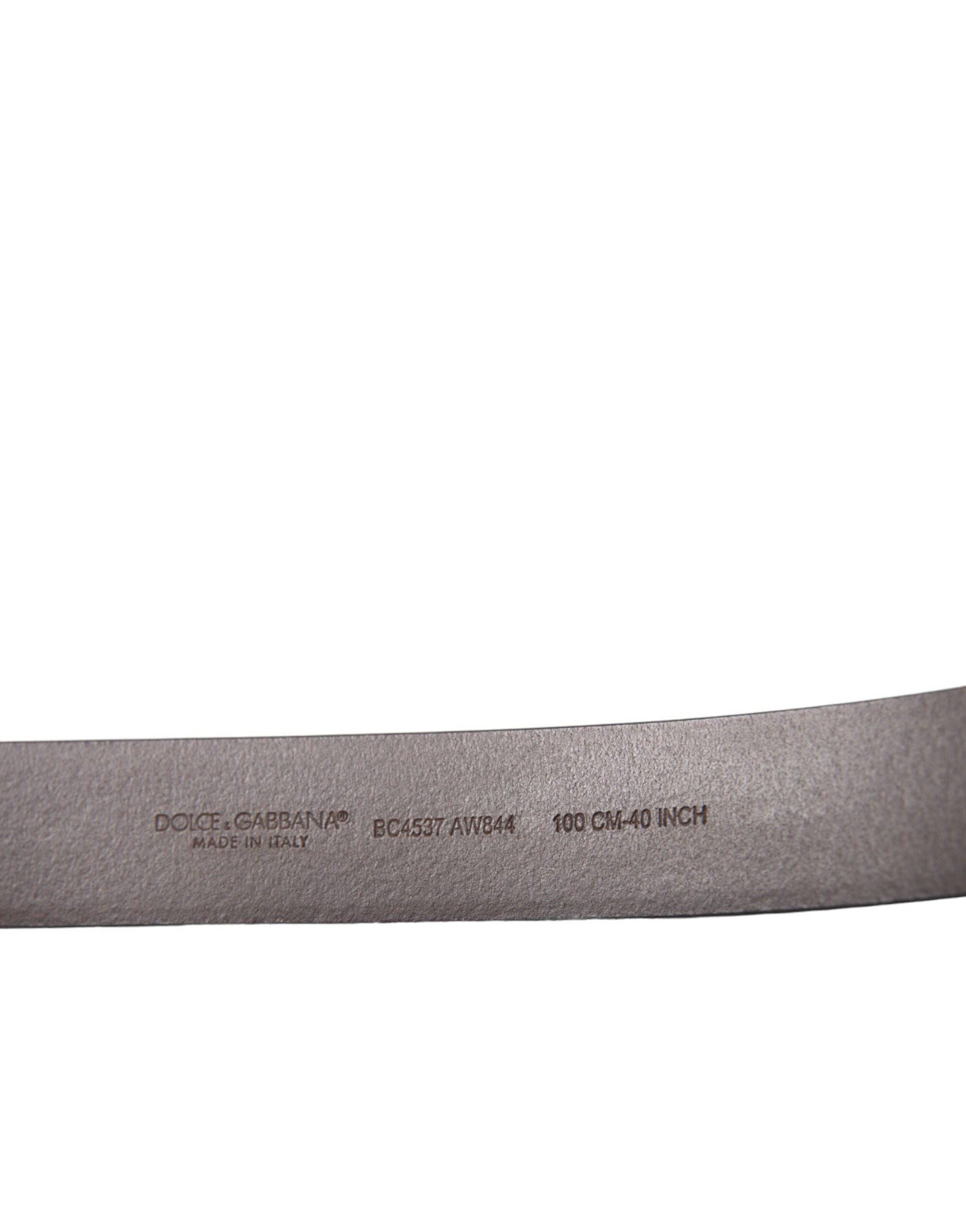 Dolce & Gabbana Elegant Calf Leather Belt with Metal Buckle Closure - ACCEXO