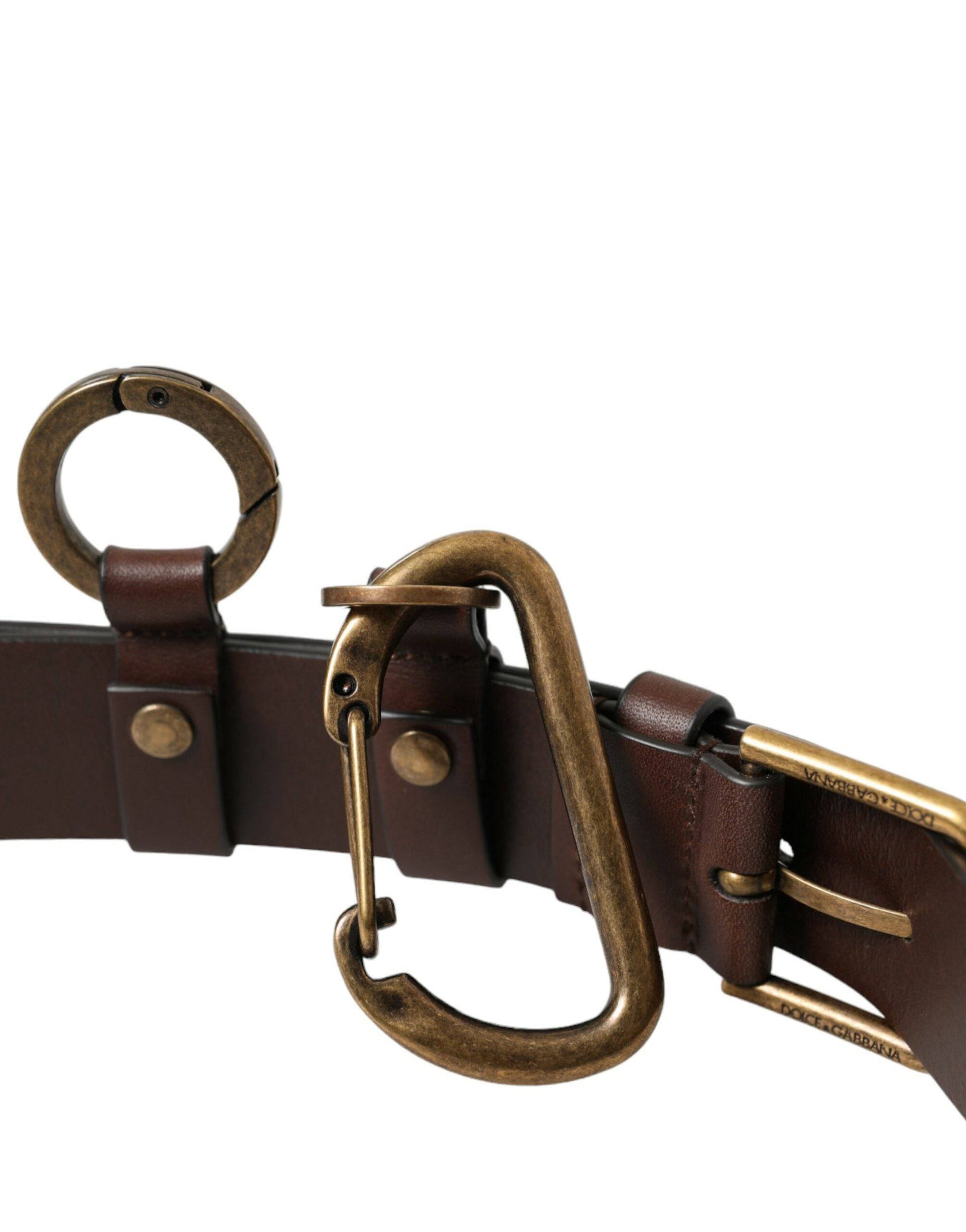 Dolce & Gabbana Elegant Calf Leather Belt with Metal Buckle Closure - ACCEXO