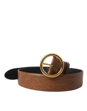Dolce & Gabbana Elegant Exotic Leather Belt - Rich Brown - ACCEXO