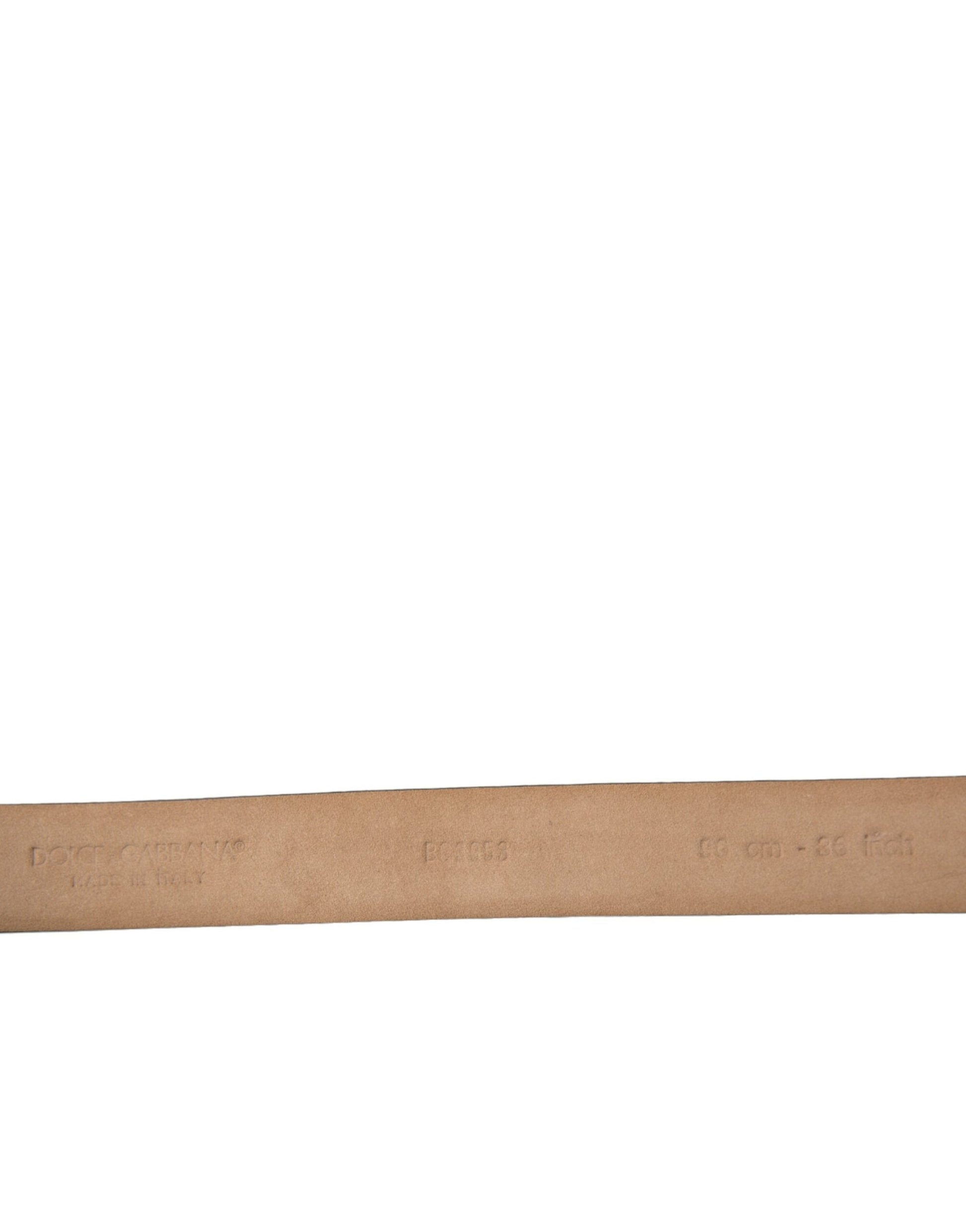 Dolce & Gabbana Elegant Dark Brown Calf Leather Belt - ACCEXO