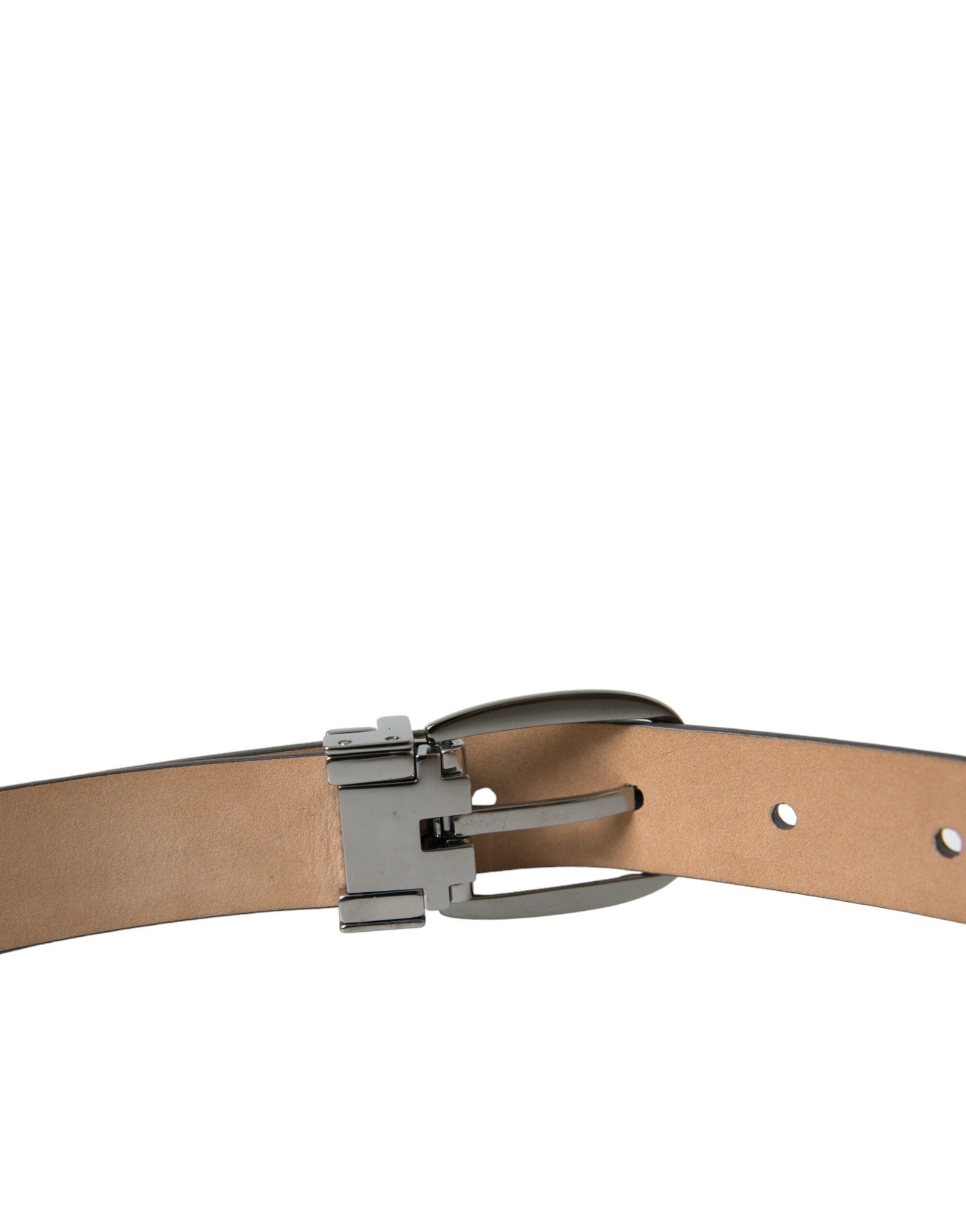 Dolce & Gabbana Elegant Dark Brown Calf Leather Belt - ACCEXO