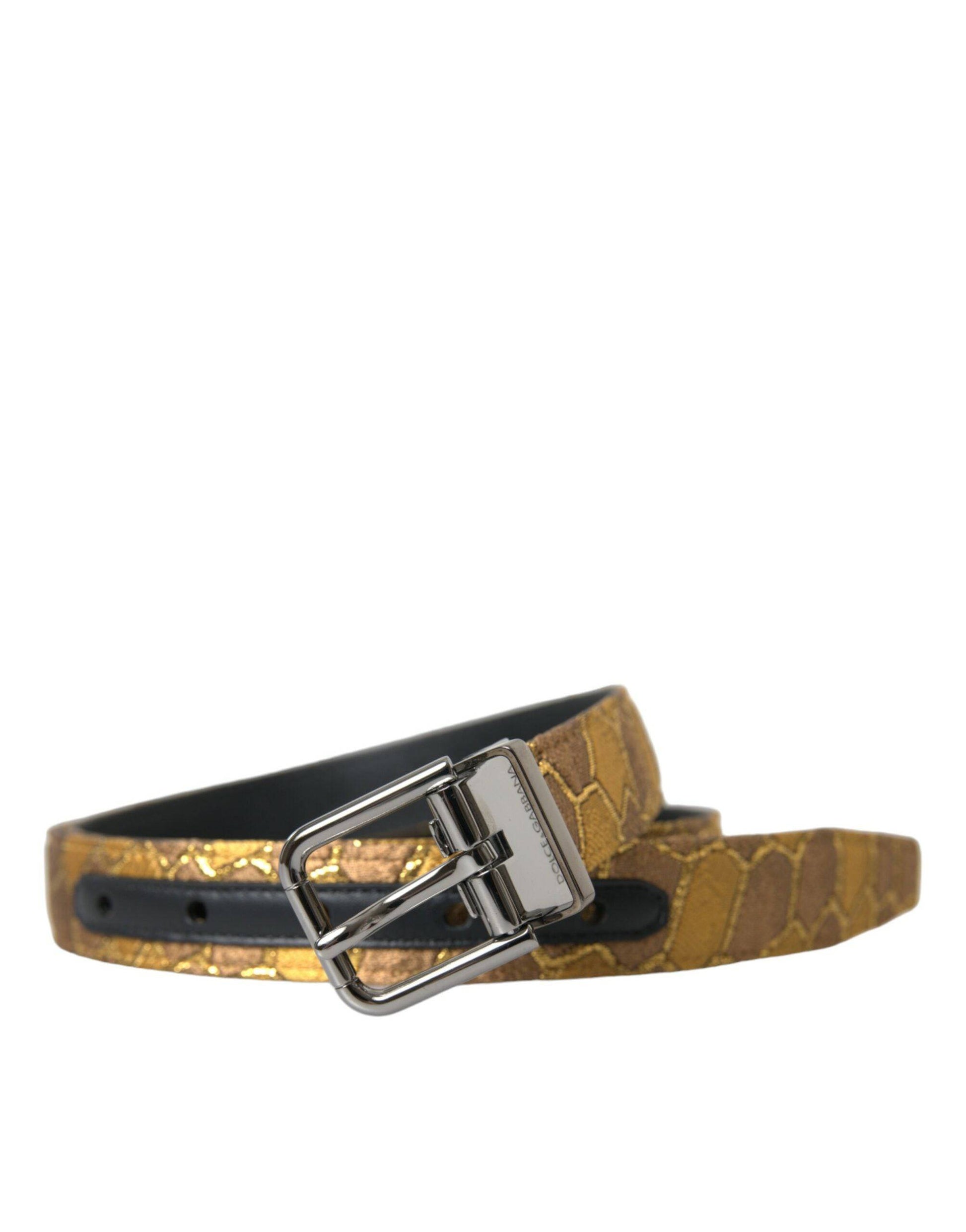 Dolce & Gabbana Elegant Gold Leather Belt - ACCEXO